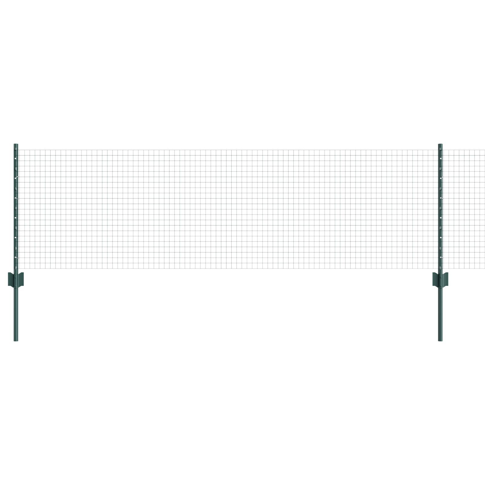 vidaXL Gard cu Stâlp Verde 0,6 x 10 m Oțel și PVC