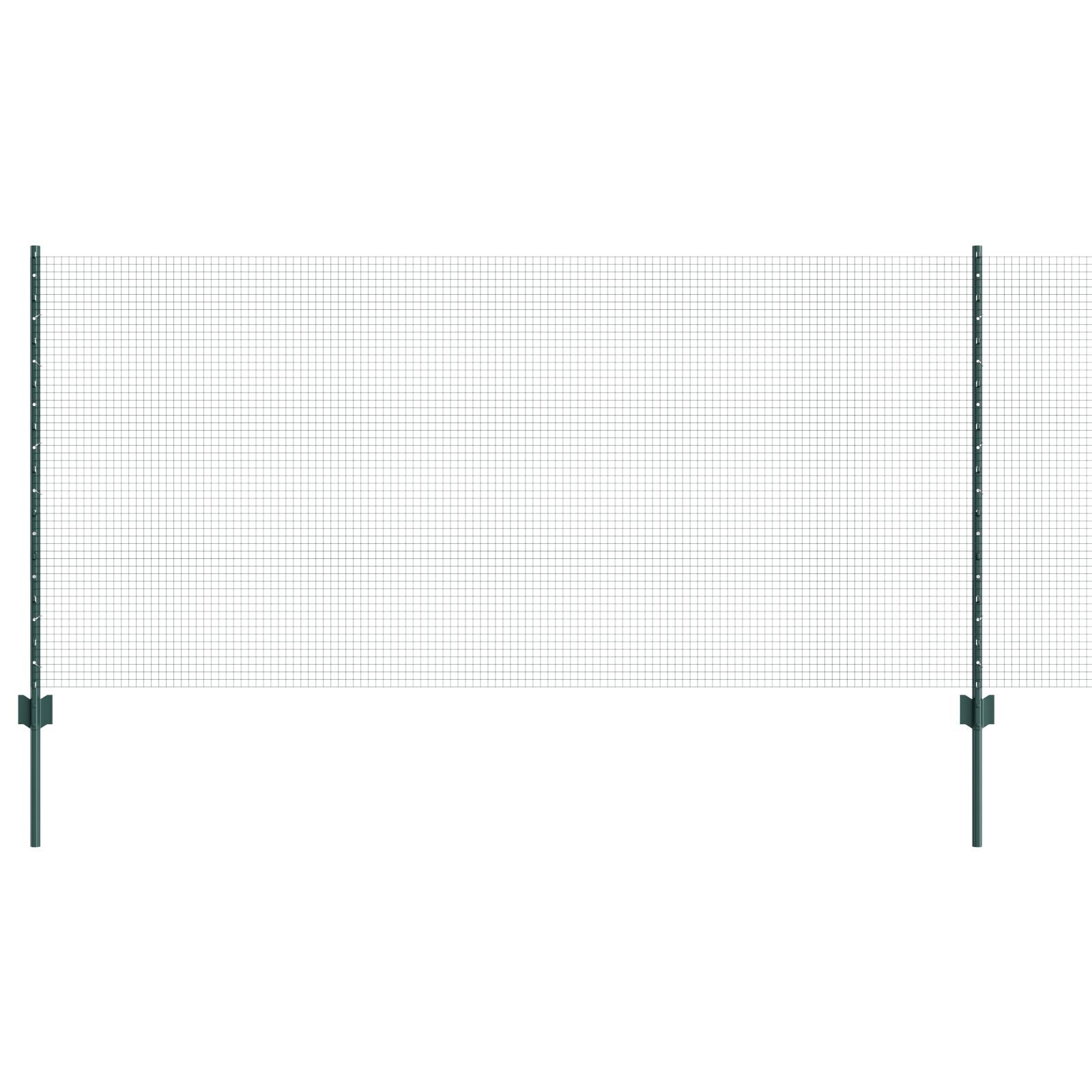 vidaXL Set Împrejmuire Set de 2 Verde Metal 10 x 1 m Durabil
