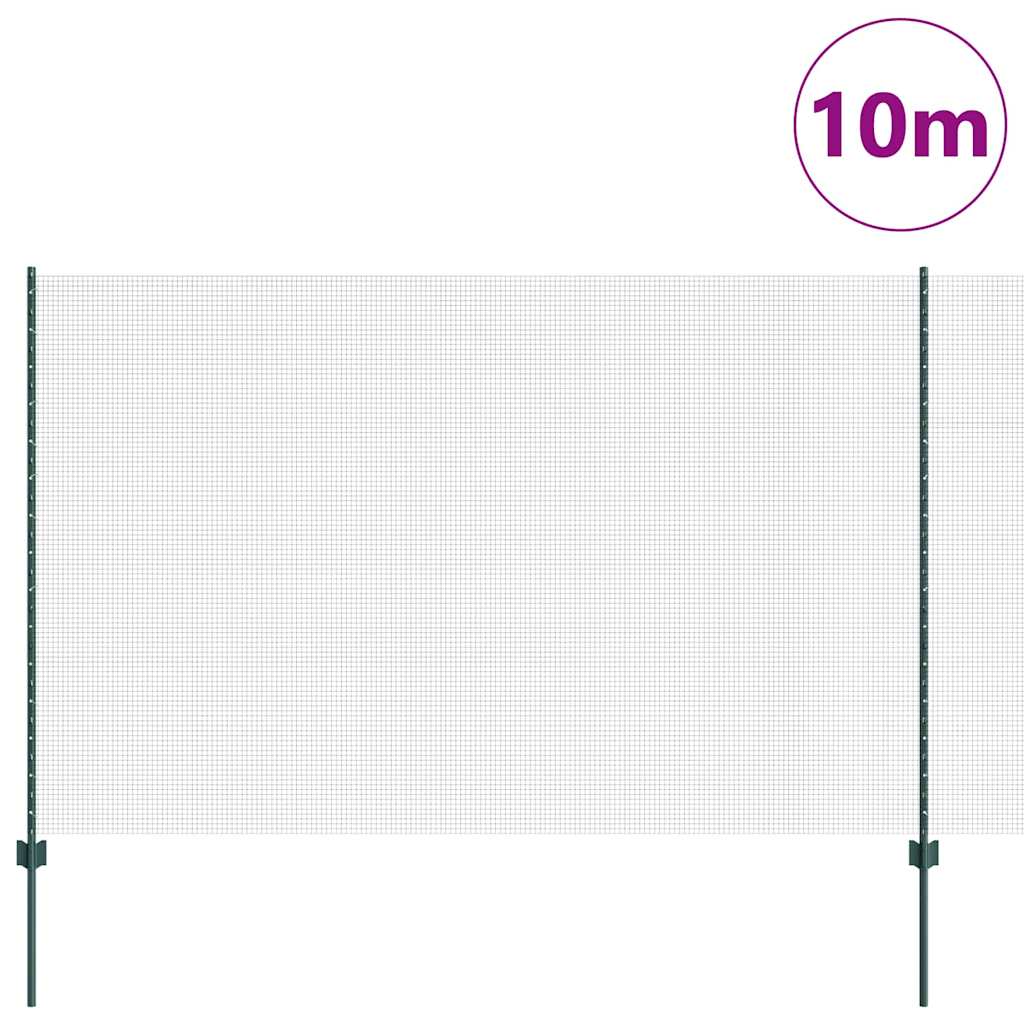 vidaXL Îngrădire cu stâlpi Verde 1.5 x 10 cm Oțel vidaXL Îngrădire cu stâlpi Verde 1.5 x 10 cm Oțel