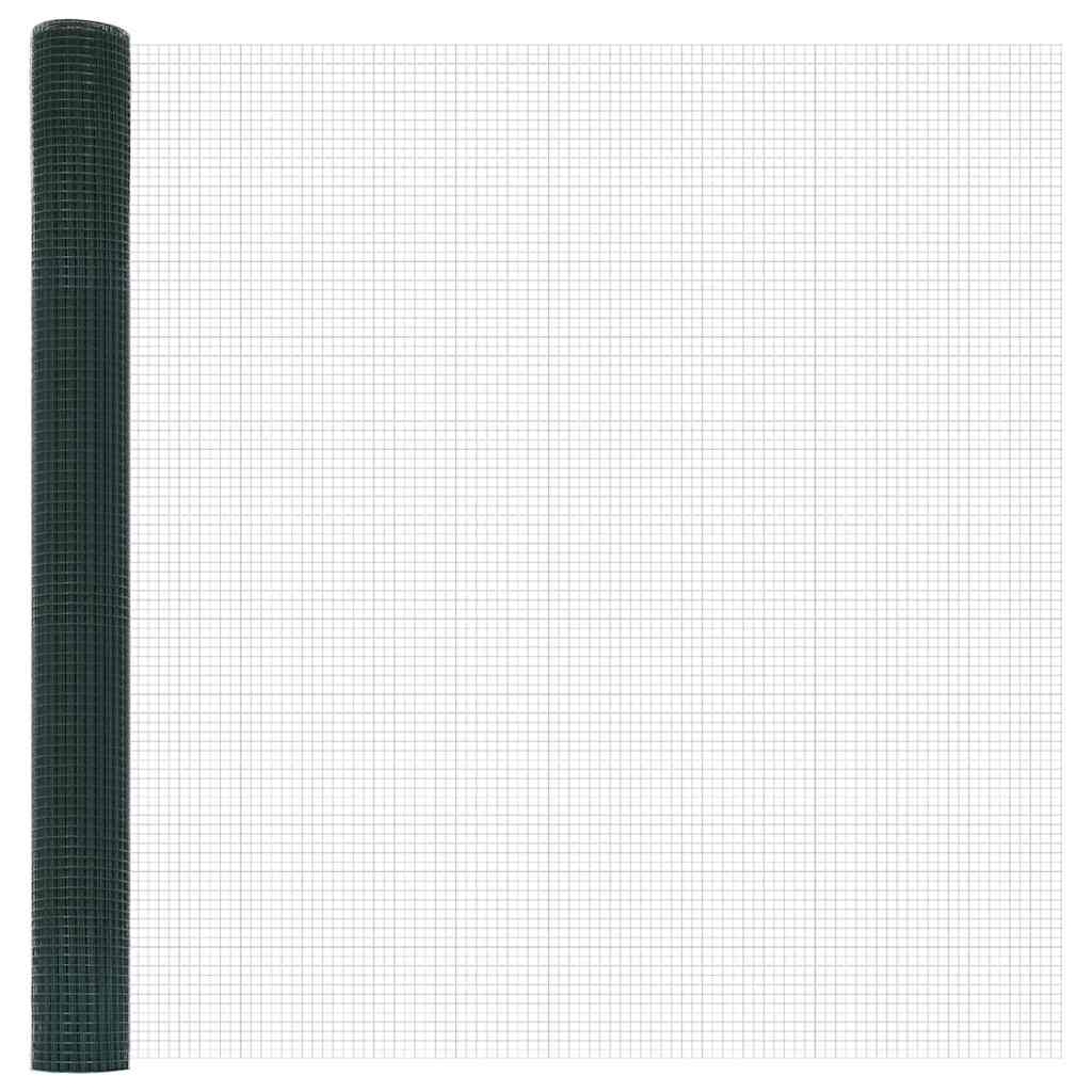 vidaXL Îngrădire cu stâlpi Verde 1.5 x 10 cm Oțel vidaXL Îngrădire cu stâlpi Verde 1.5 x 10 cm Oțel