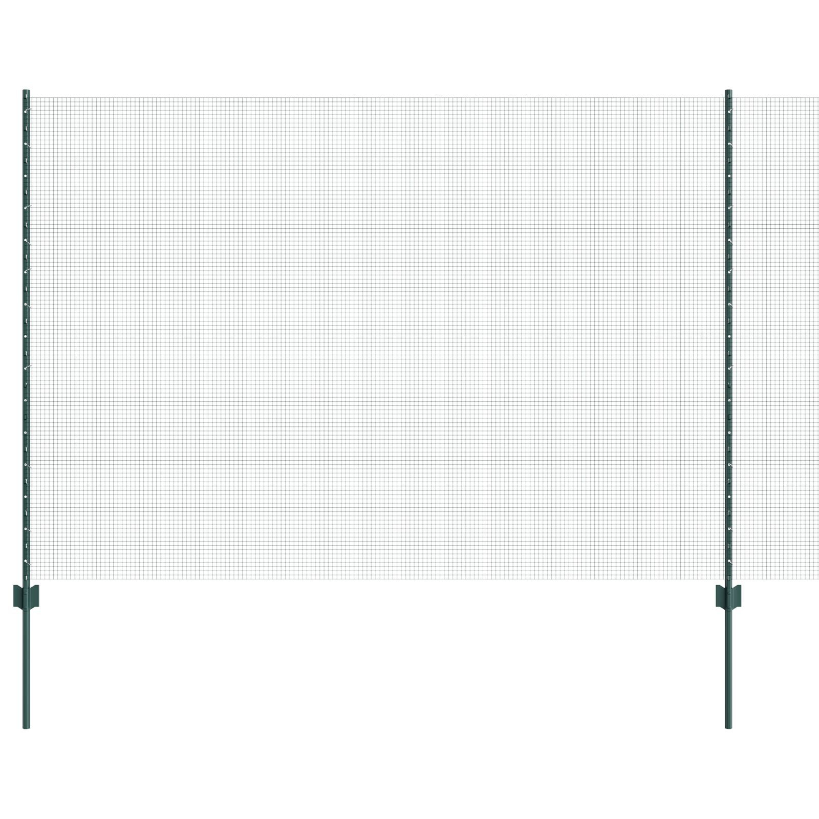 vidaXL Îngrădire cu stâlpi Verde 1.6 x 10 m Oțel vidaXL Îngrădire cu stâlpi Verde 1.6 x 10 m Oțel