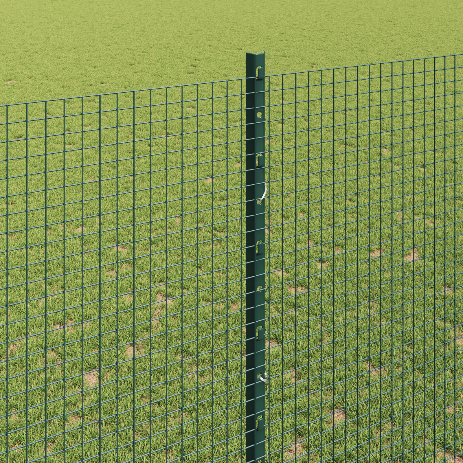 vidaXL Îngrădire cu stâlpi Verde 1.6 x 10 m Oțel vidaXL Îngrădire cu stâlpi Verde 1.6 x 10 m Oțel