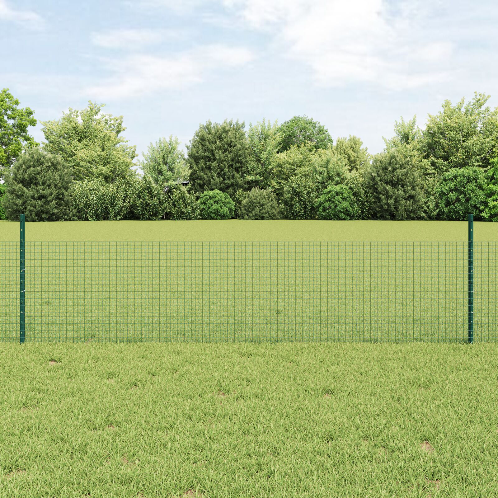 vidaXL Îngrădire cu stâlpi Verde 0.5 x 25 m Oțel vidaXL Îngrădire cu stâlpi Verde 0.5 x 25 m Oțel