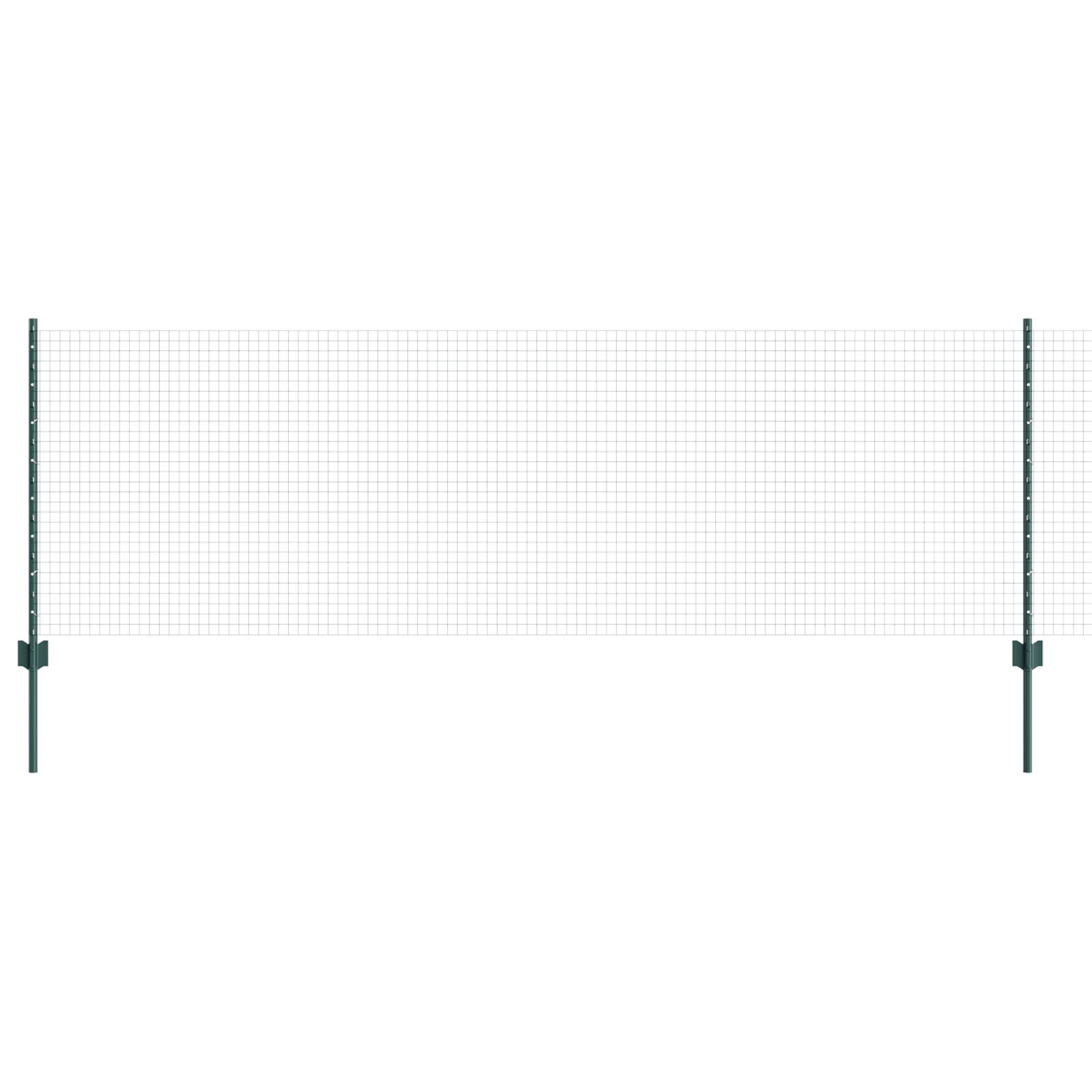 vidaXL Îngrădire cu stâlpi Verde 0.8 x 25 m Oțel