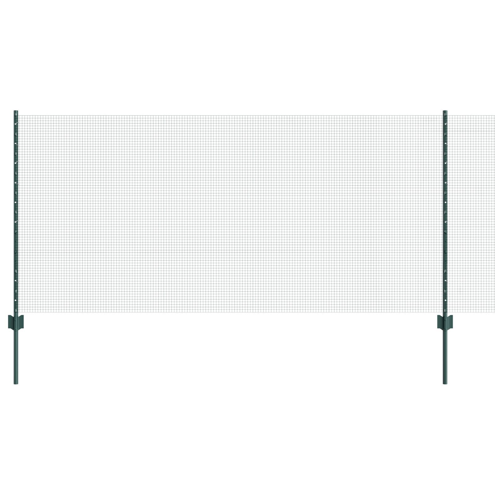 vidaXL Îngrădire cu stâlpi Verde 1 x 25 m Oțel vidaXL Îngrădire cu stâlpi Verde 1 x 25 m Oțel