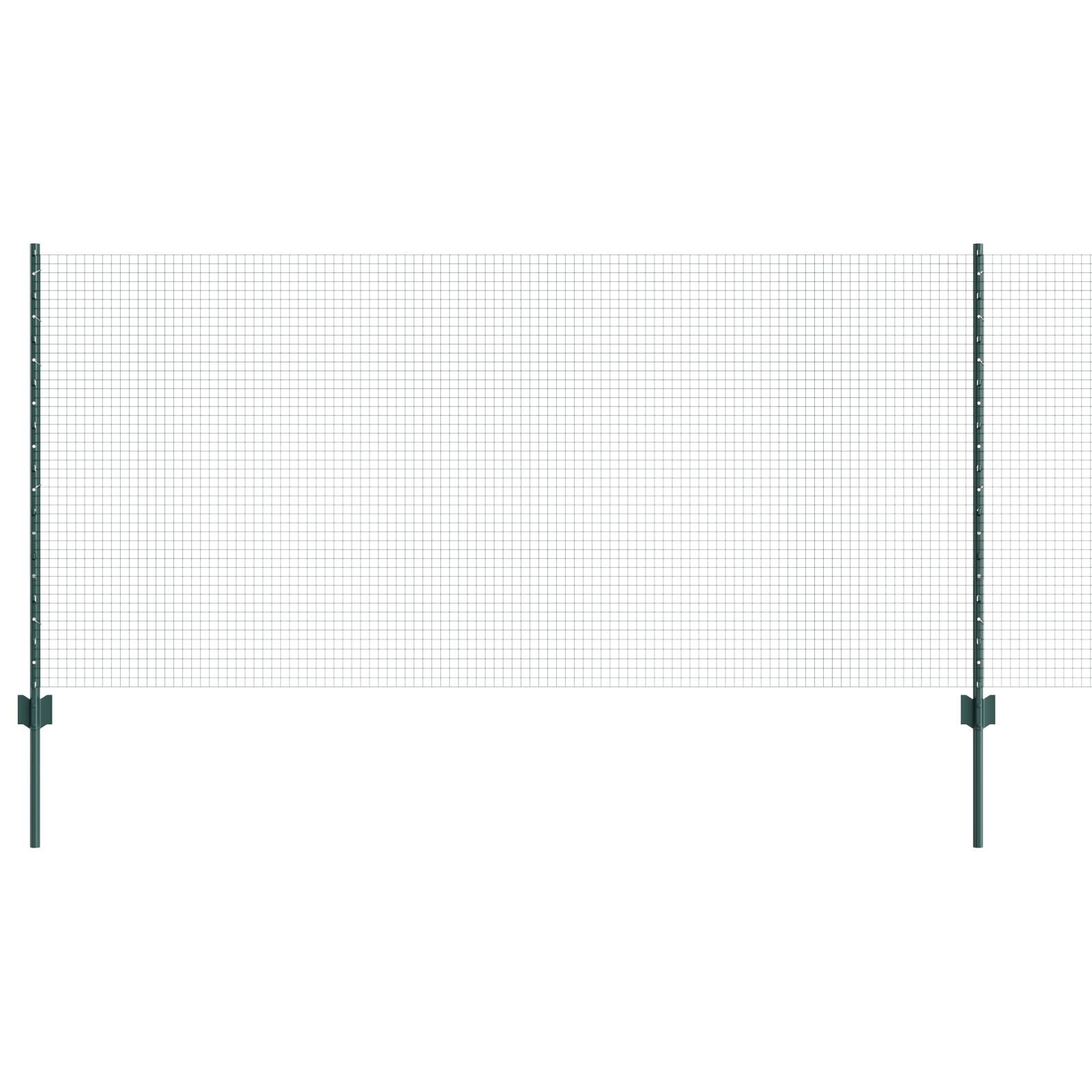 vidaXL Îngrădire cu stâlpi Verde 1 x 25 m Oțel vidaXL Îngrădire cu stâlpi Verde 1 x 25 m Oțel