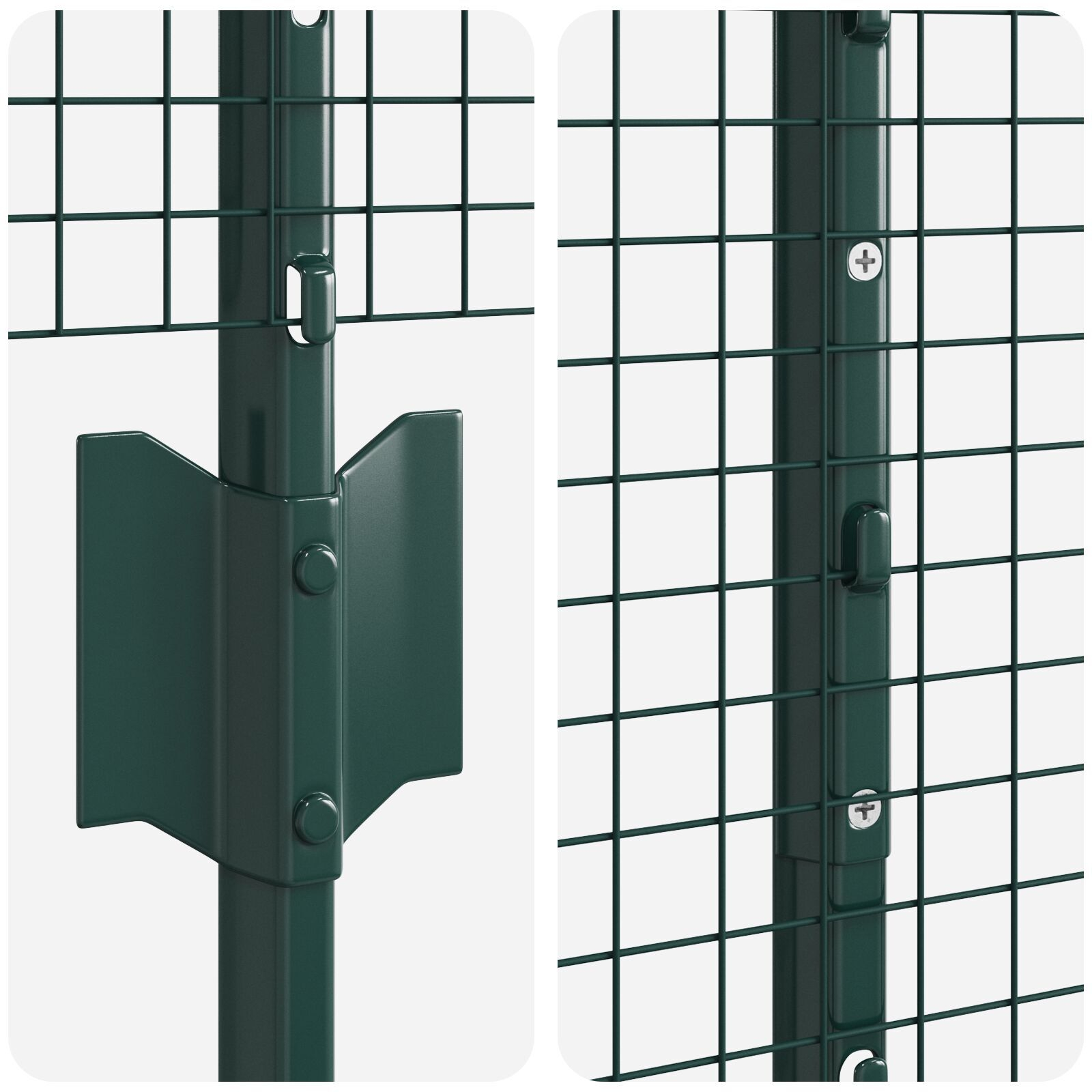 vidaXL Îngrădire cu stâlpi Verde 1 x 25 m Oțel vidaXL Îngrădire cu stâlpi Verde 1 x 25 m Oțel
