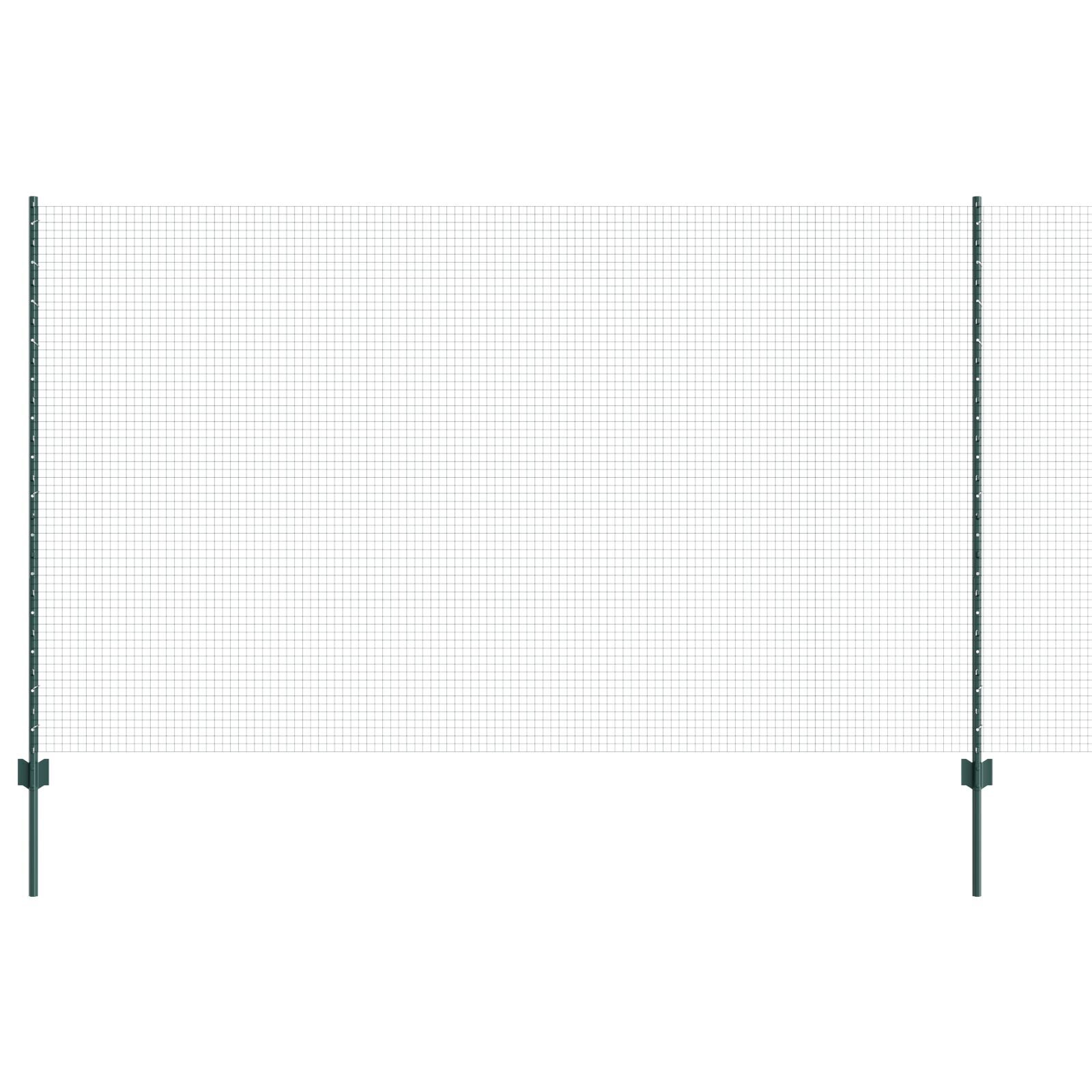 vidaXL Îngrădire cu stâlpi Verde 1.4 x 25 m Oțel vidaXL Îngrădire cu stâlpi Verde 1.4 x 25 m Oțel