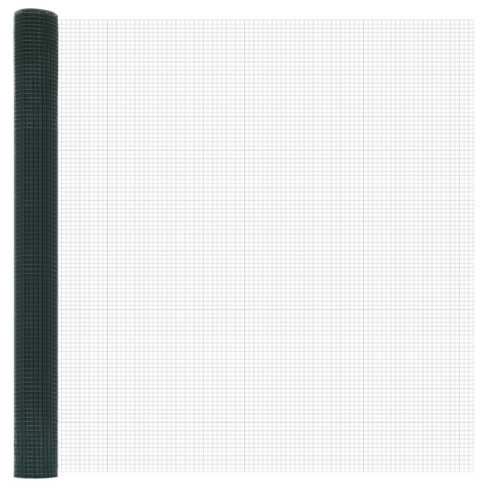vidaXL Set Gard Set de 2 Verde Metal 25 x 1.5 m Durabil Gard Verde