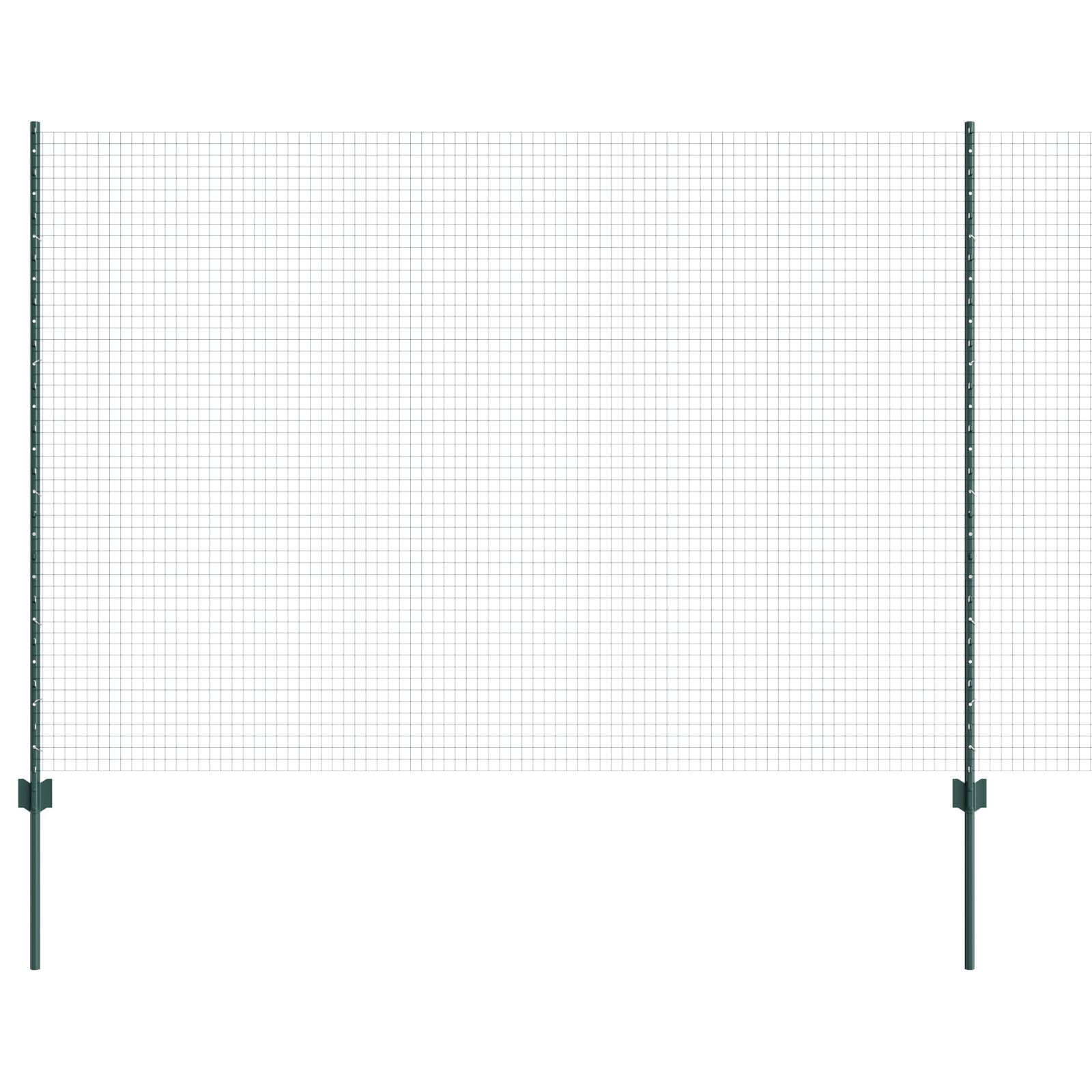vidaXL Set Gard Set de 2 Verde Metal 25 x 1.5 m Durabil Gard Verde