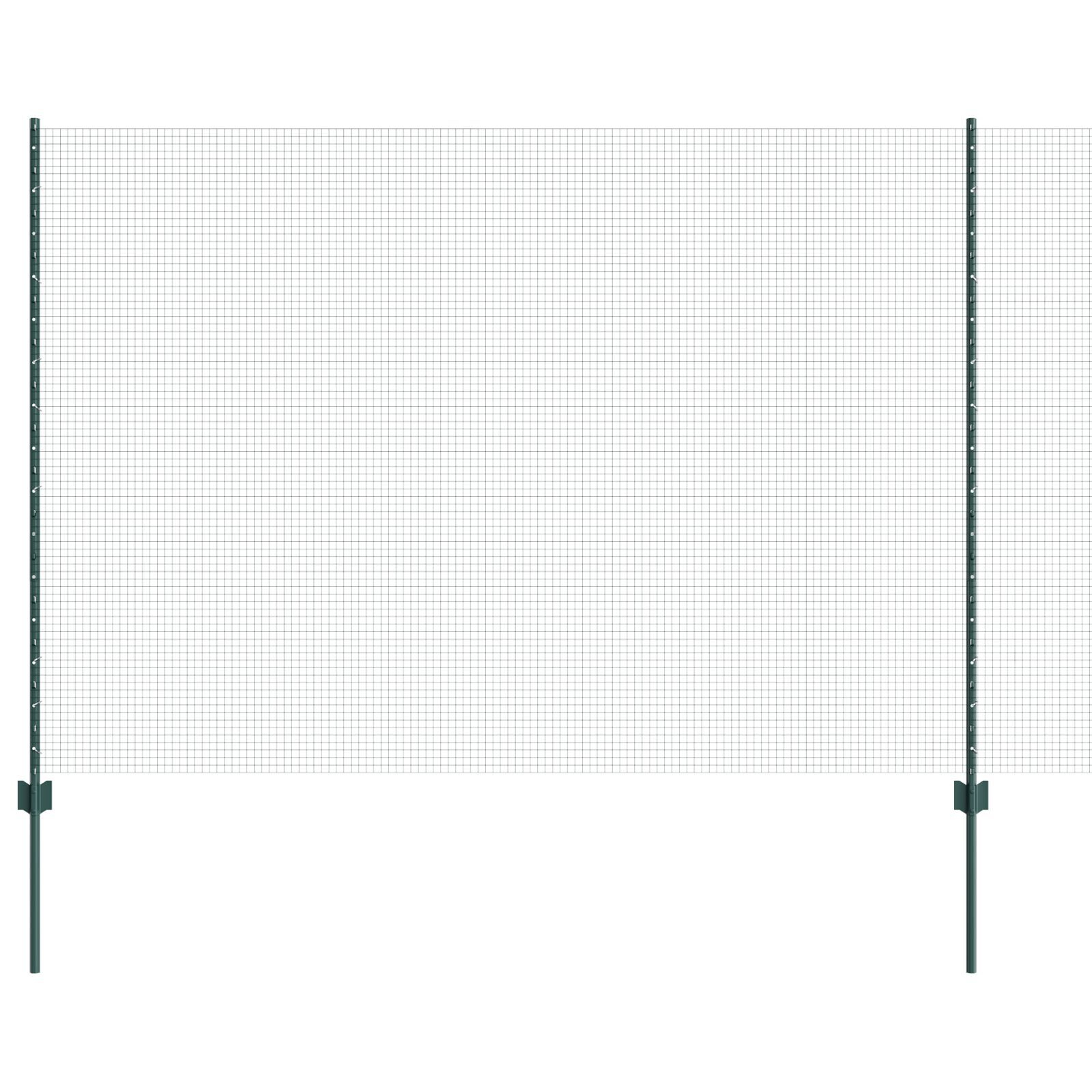vidaXL Îngrădire cu stâlpi Verde 1.6 x 25 m Oțel vidaXL Îngrădire cu stâlpi Verde 1.6 x 25 m Oțel