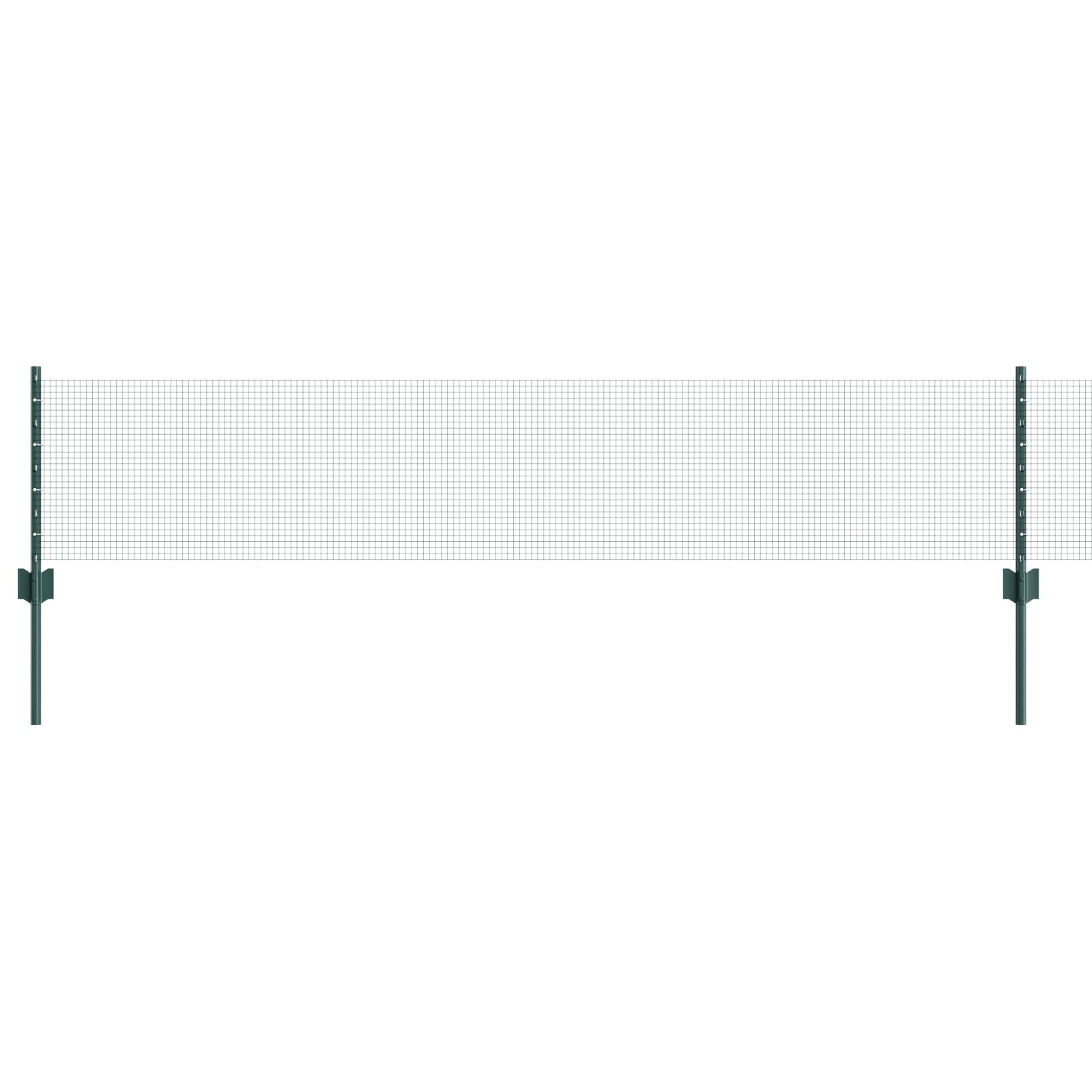 vidaXL Îngrădire cu stâlpi Verde 0.4 x 50 m Oțel