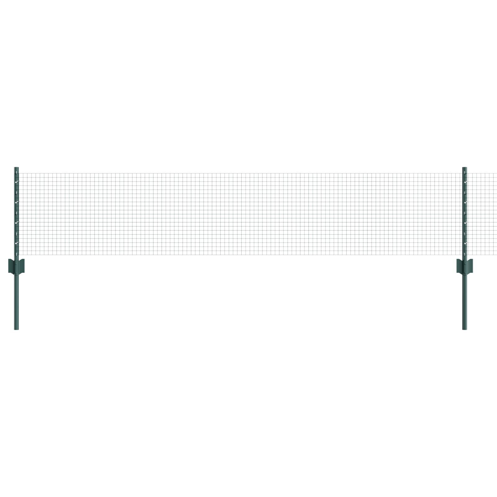 vidaXL Îngrădire cu stâlpi Verde 0.4 x 50 m Oțel