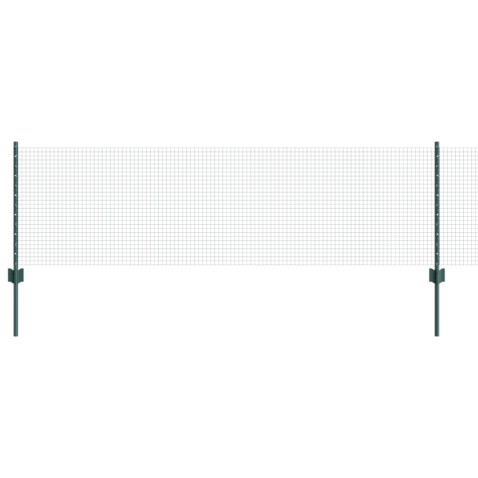 vidaXL Îngrădire cu stâlpi Verde 0.6 x 50 m Oțel