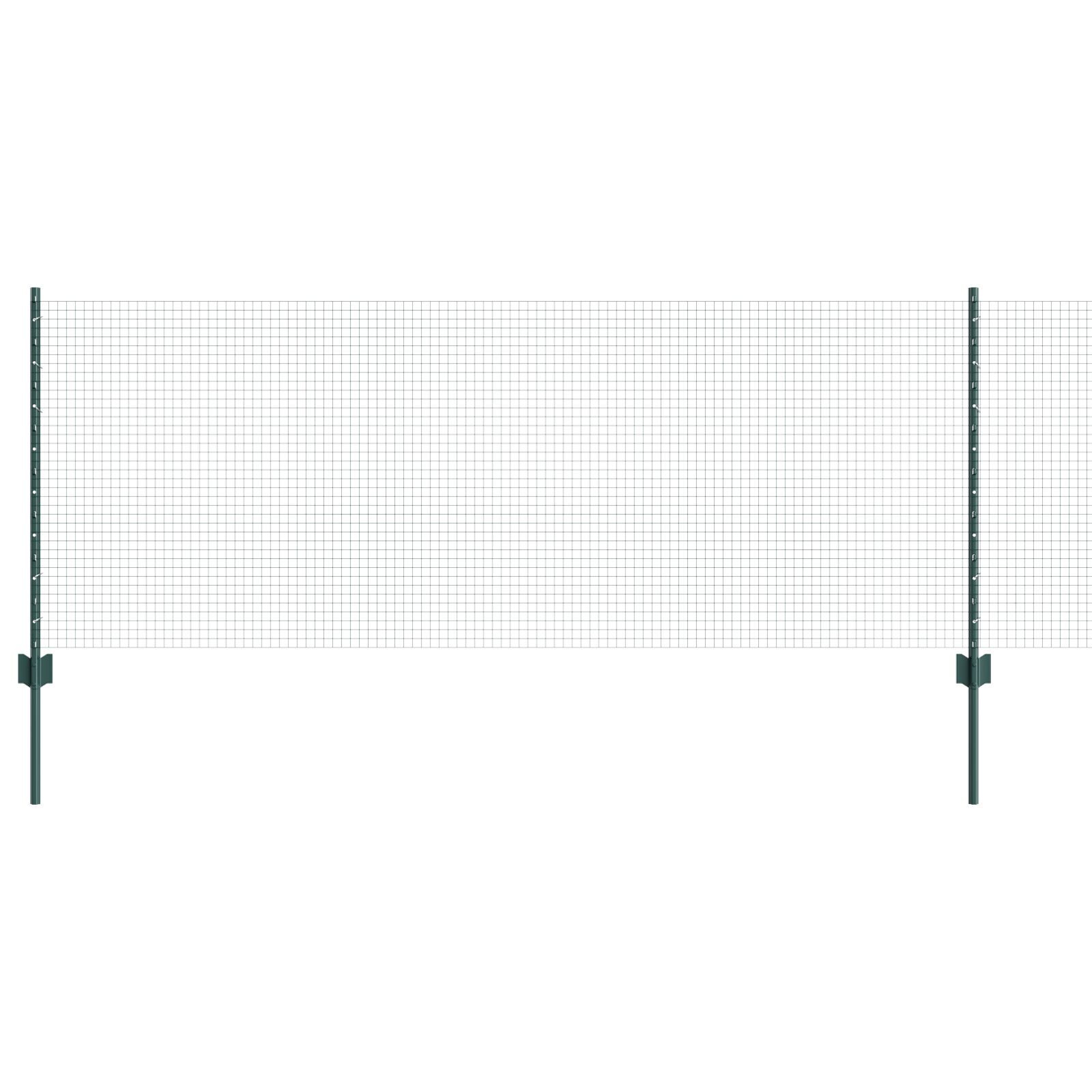 vidaXL Îngrădire cu stâlpi Verde 0.8 x 50 m Oțel vidaXL Îngrădire cu stâlpi Verde 0.8 x 50 m Oțel