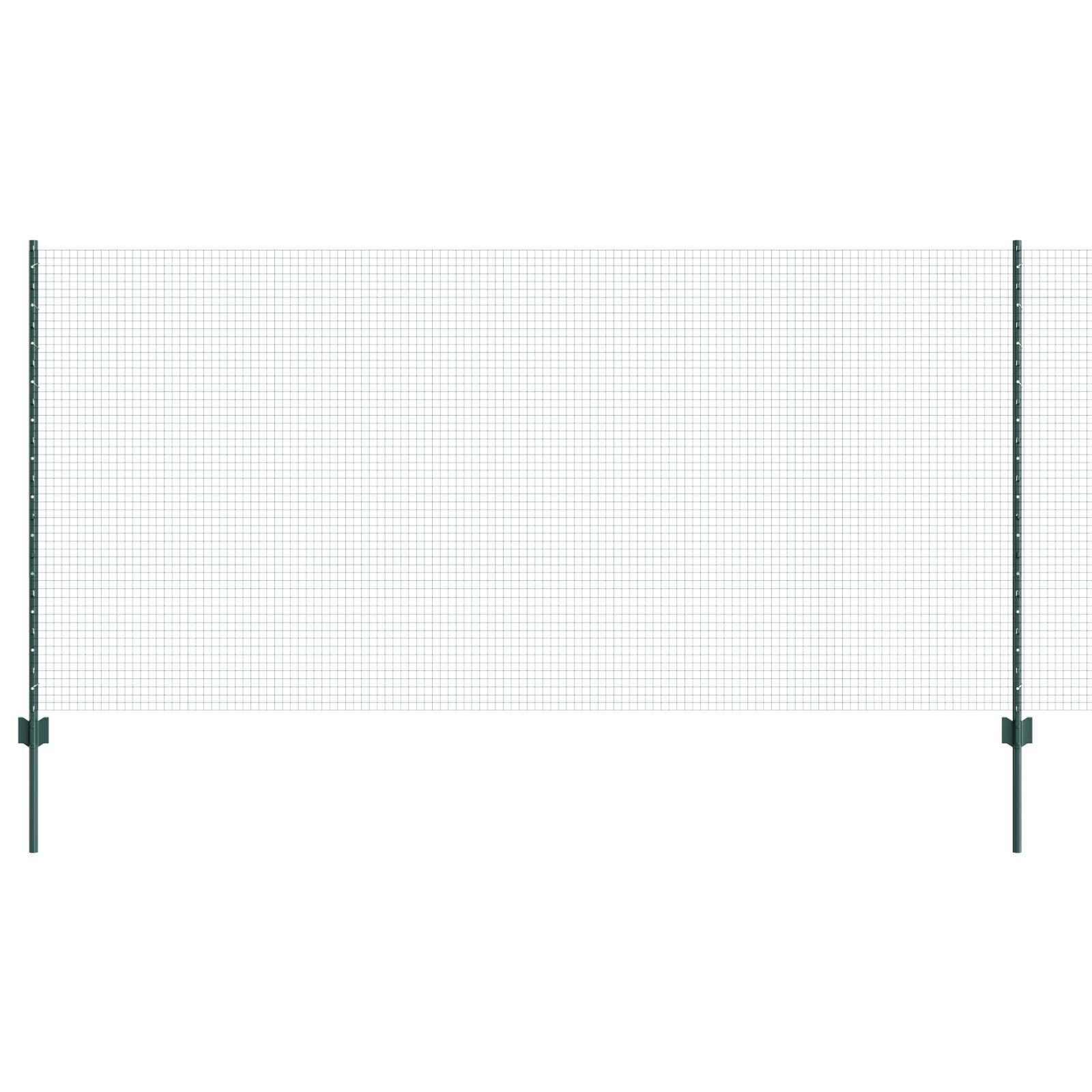 vidaXL Îngrădire cu stâlpi Verde 1.2 x 50 m Oțel vidaXL Îngrădire cu stâlpi Verde 1.2 x 50 m Oțel