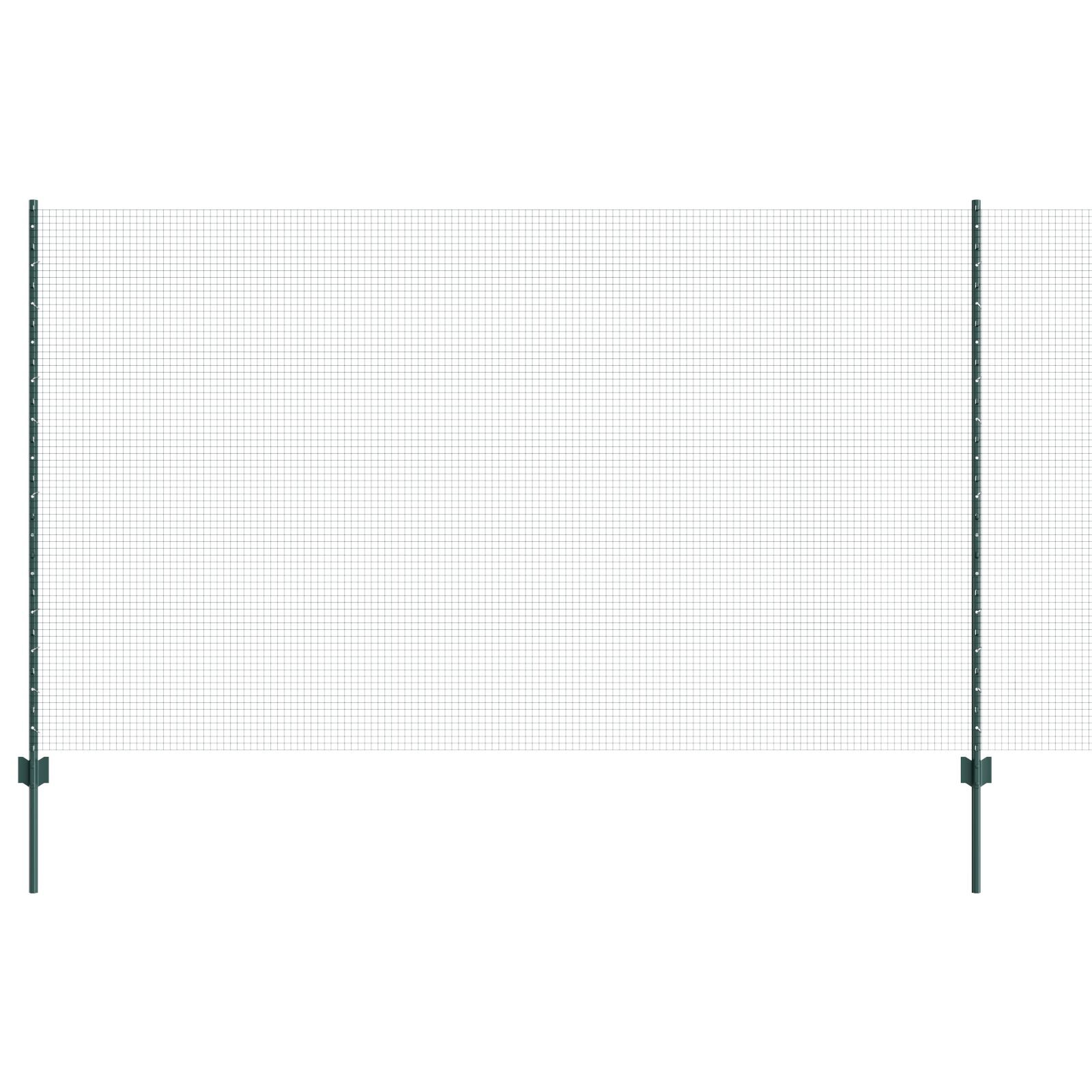 vidaXL Gard de Sârmă Sudată cu 22 Stâlpi U Verde 1.4x50 m Oțel vidaXL Gard de Sârmă Sudată cu 22 Stâlpi U Verde 1.4x50 m Oțel