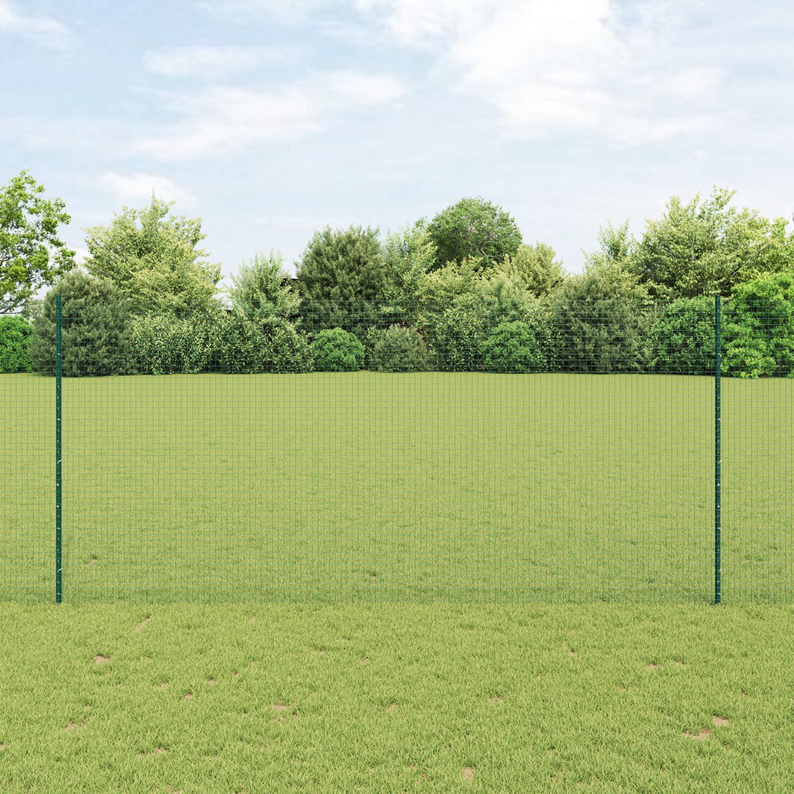 vidaXL Îngrădire cu stâlpi Verde 1.4 x 50 m Oțel vidaXL Îngrădire cu stâlpi Verde 1.4 x 50 m Oțel