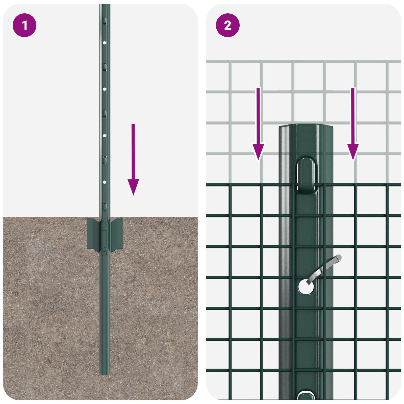 vidaXL Gard cu Stâlp Verde 0,4 x 100 m Oțel și PVC