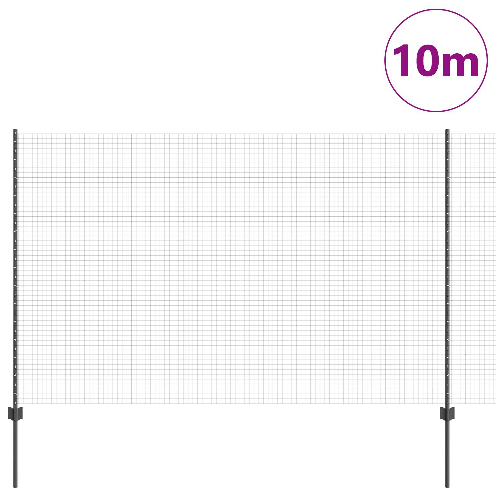 vidaXL Set Împrejmuire Grădină Set de 2 Gri Oțel Galvanizat 10 x 1,5 m