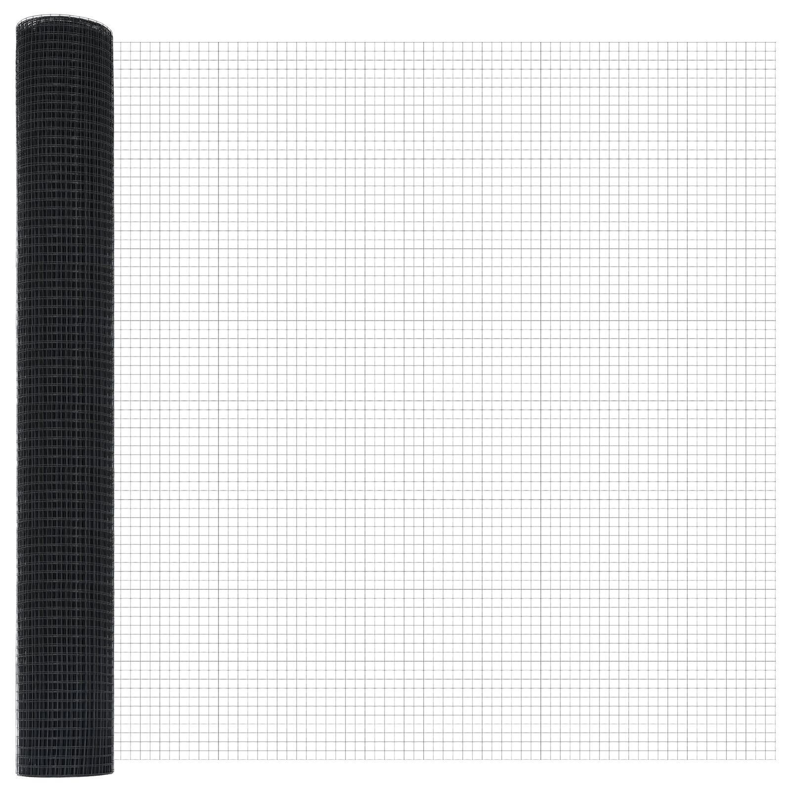 vidaXL Gard și Stâlp Gri 1 x 50 m Oțel