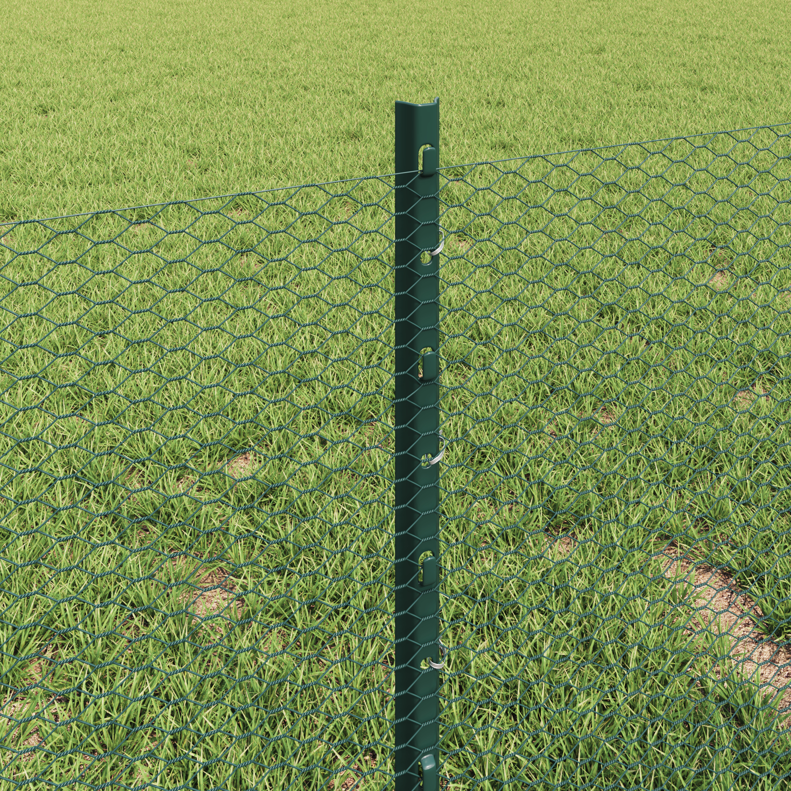 vidaXL Îngrădire cu stâlpi Verde 0.4 x 10 m Oțel vidaXL Îngrădire cu stâlpi Verde 0.4 x 10 m Oțel