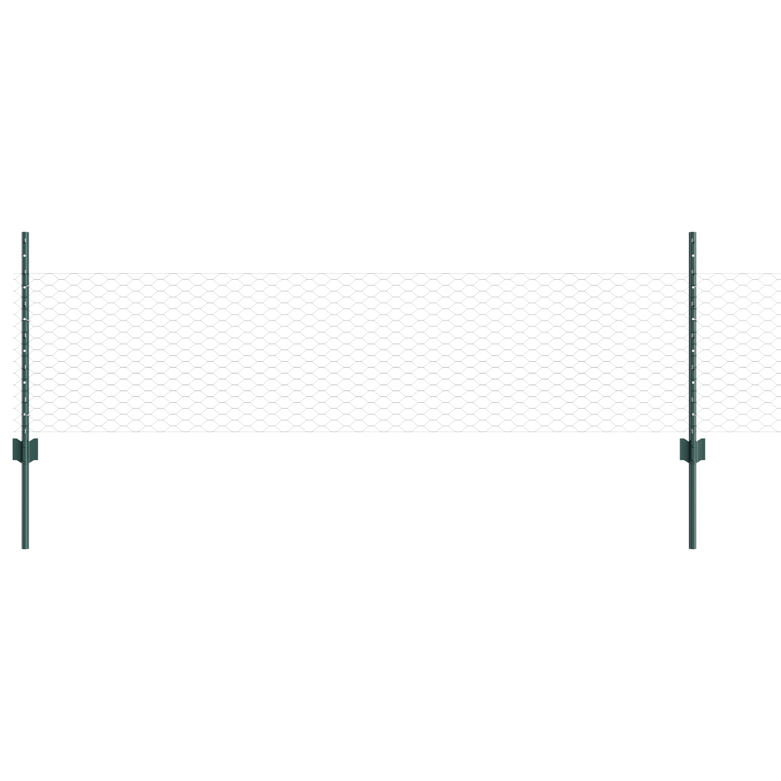 vidaXL Îngrădire cu stâlpi Verde 0.5 x 10 m Oțel vidaXL Îngrădire cu stâlpi Verde 0.5 x 10 m Oțel