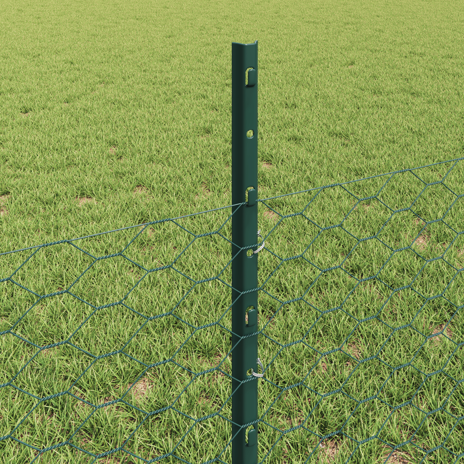 vidaXL Îngrădire cu stâlpi Verde 0.5 x 10 m Oțel vidaXL Îngrădire cu stâlpi Verde 0.5 x 10 m Oțel