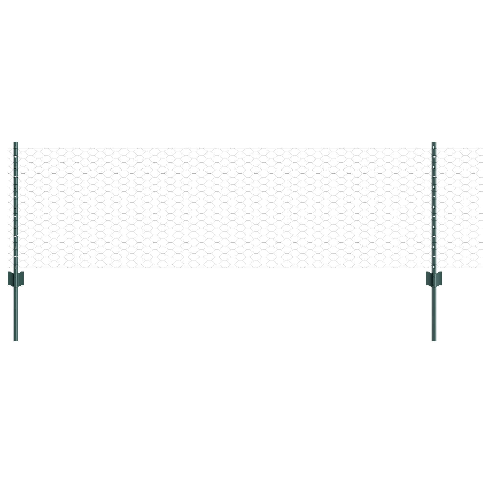 vidaXL Îngrădire cu stâlpi Verde 0.6 x 10 m Oțel vidaXL Îngrădire cu stâlpi Verde 0.6 x 10 m Oțel
