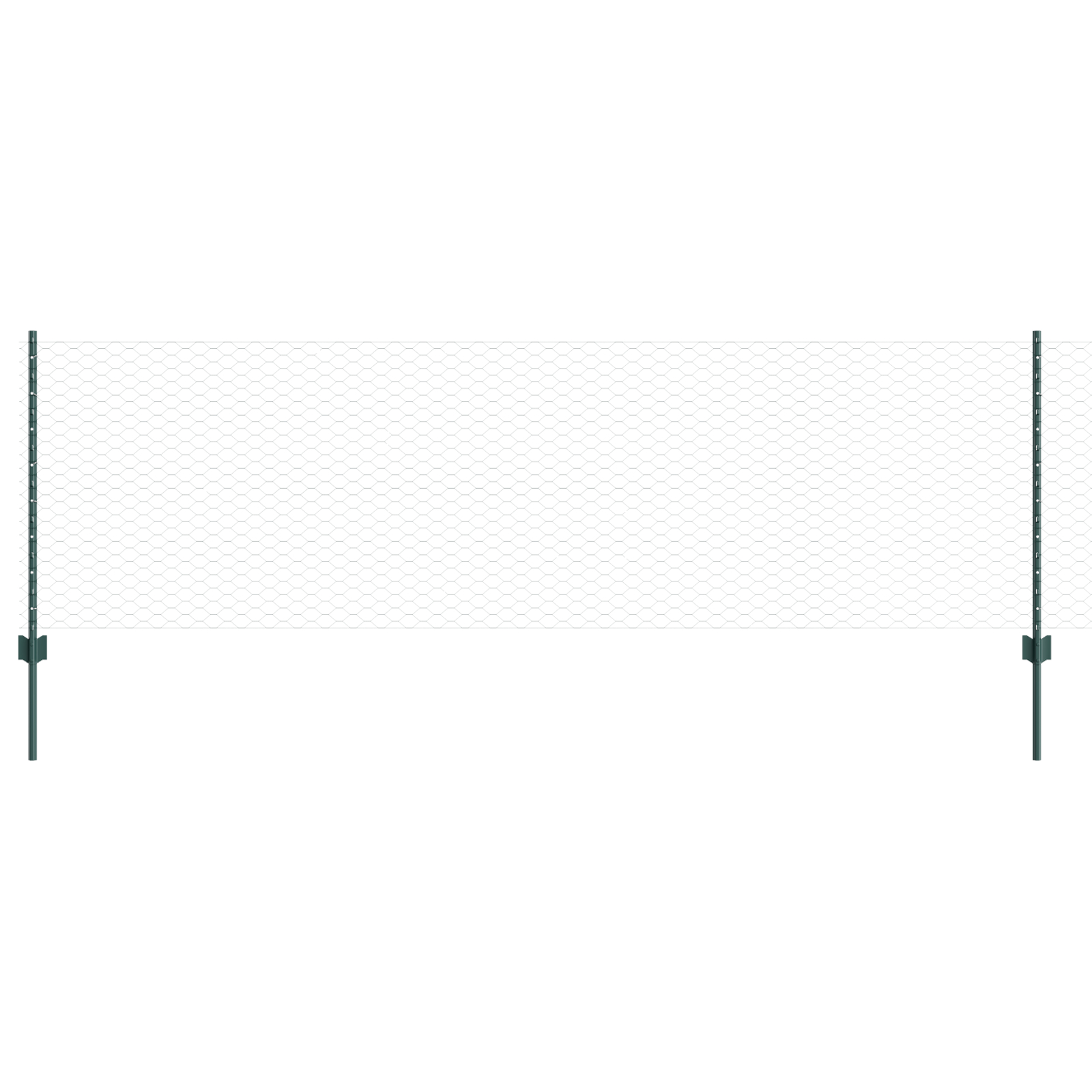 vidaXL Îngrădire cu stâlpi Verde 0.8 x 10 m Oțel vidaXL Îngrădire cu stâlpi Verde 0.8 x 10 m Oțel