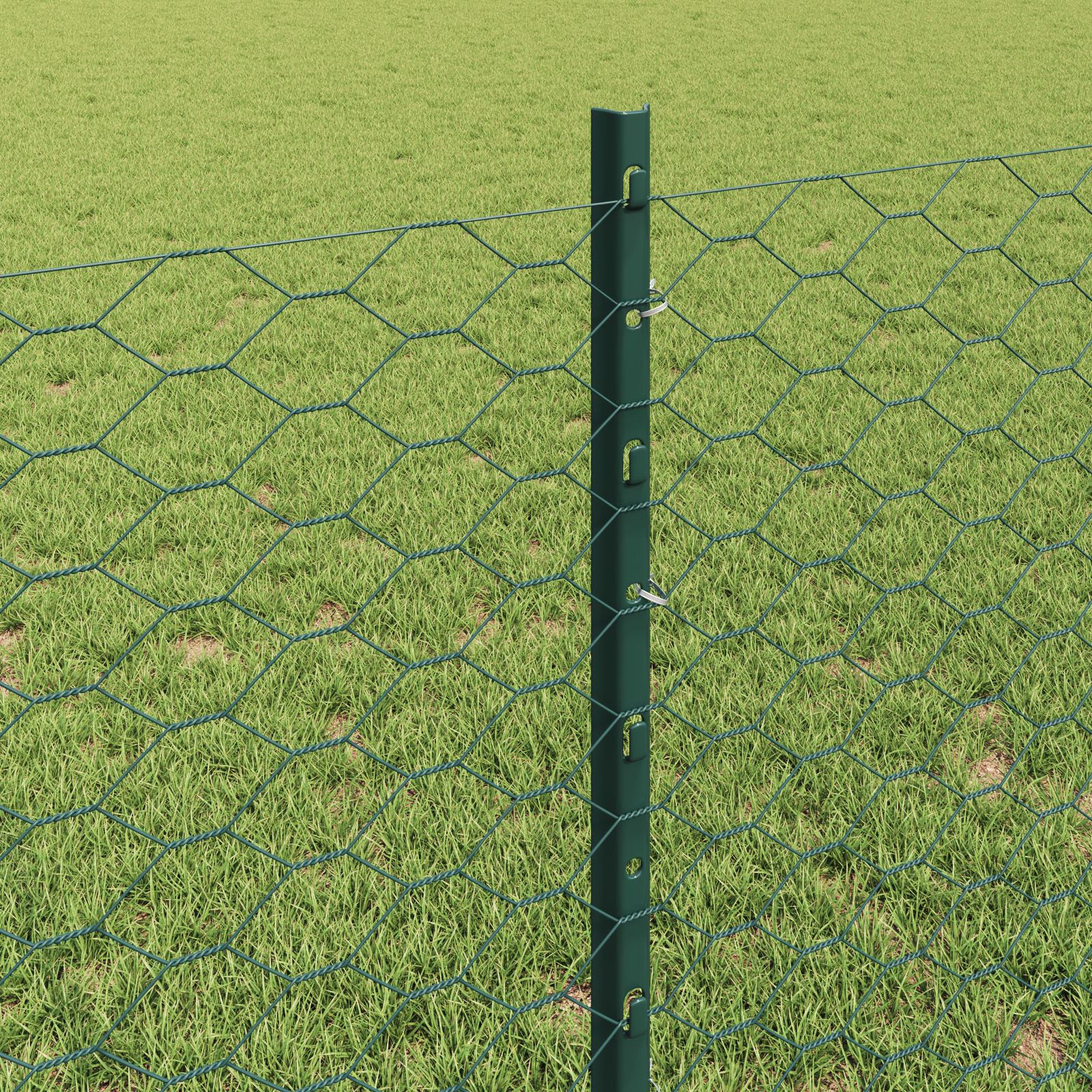 vidaXL Îngrădire cu stâlpi Verde 0.8 x 10 m Oțel vidaXL Îngrădire cu stâlpi Verde 0.8 x 10 m Oțel