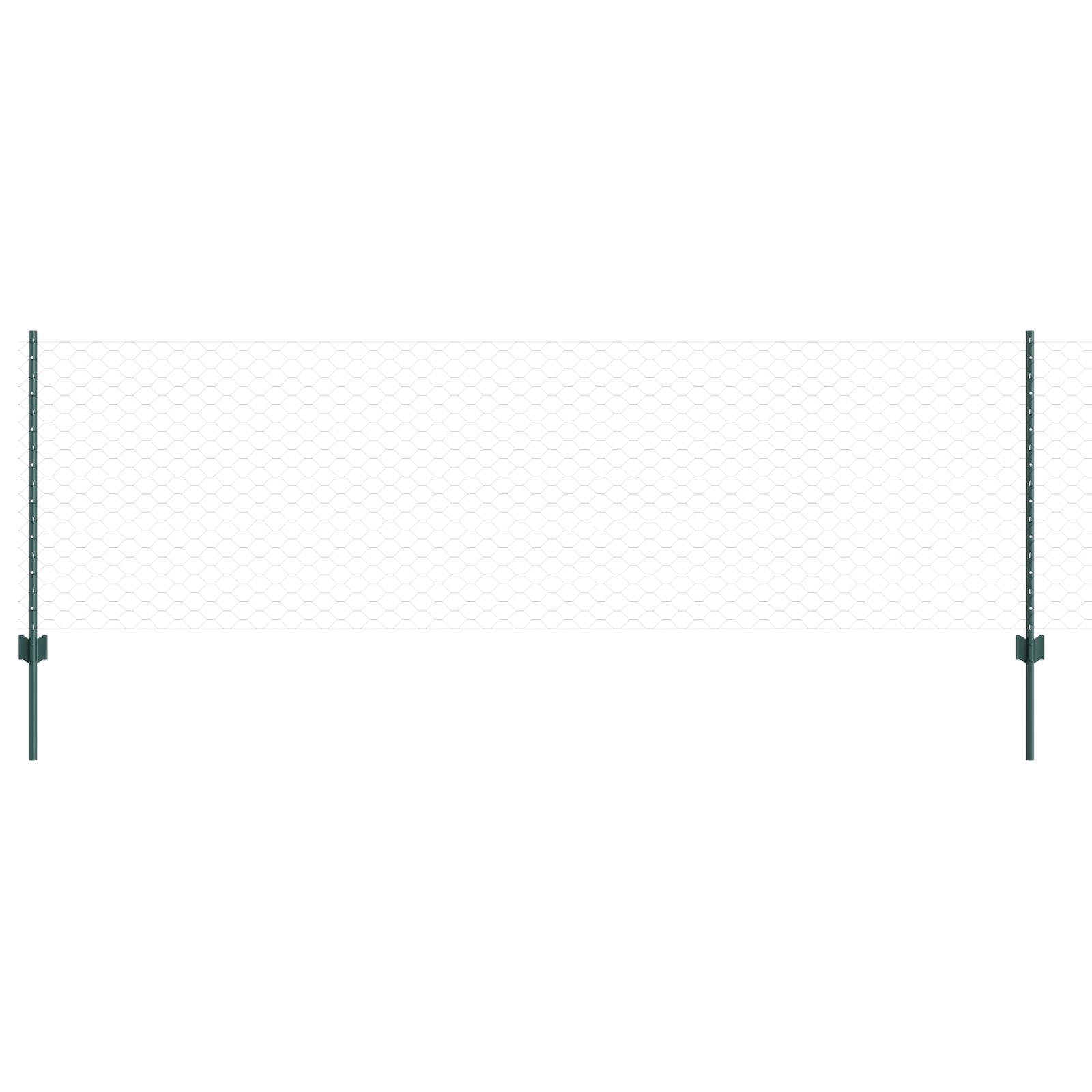 vidaXL Îngrădire cu stâlpi Verde 0.8 x 10 m Oțel vidaXL Îngrădire cu stâlpi Verde 0.8 x 10 m Oțel
