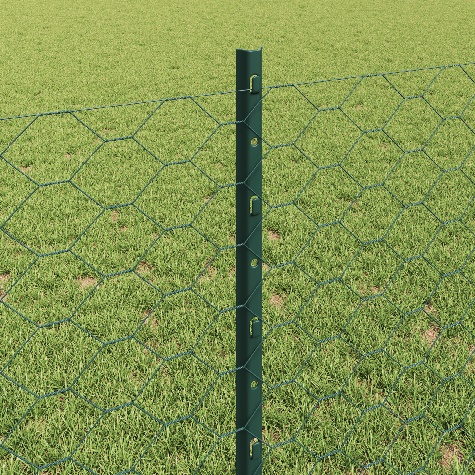 vidaXL Îngrădire cu stâlpi Verde 0.8 x 10 m Oțel vidaXL Îngrădire cu stâlpi Verde 0.8 x 10 m Oțel