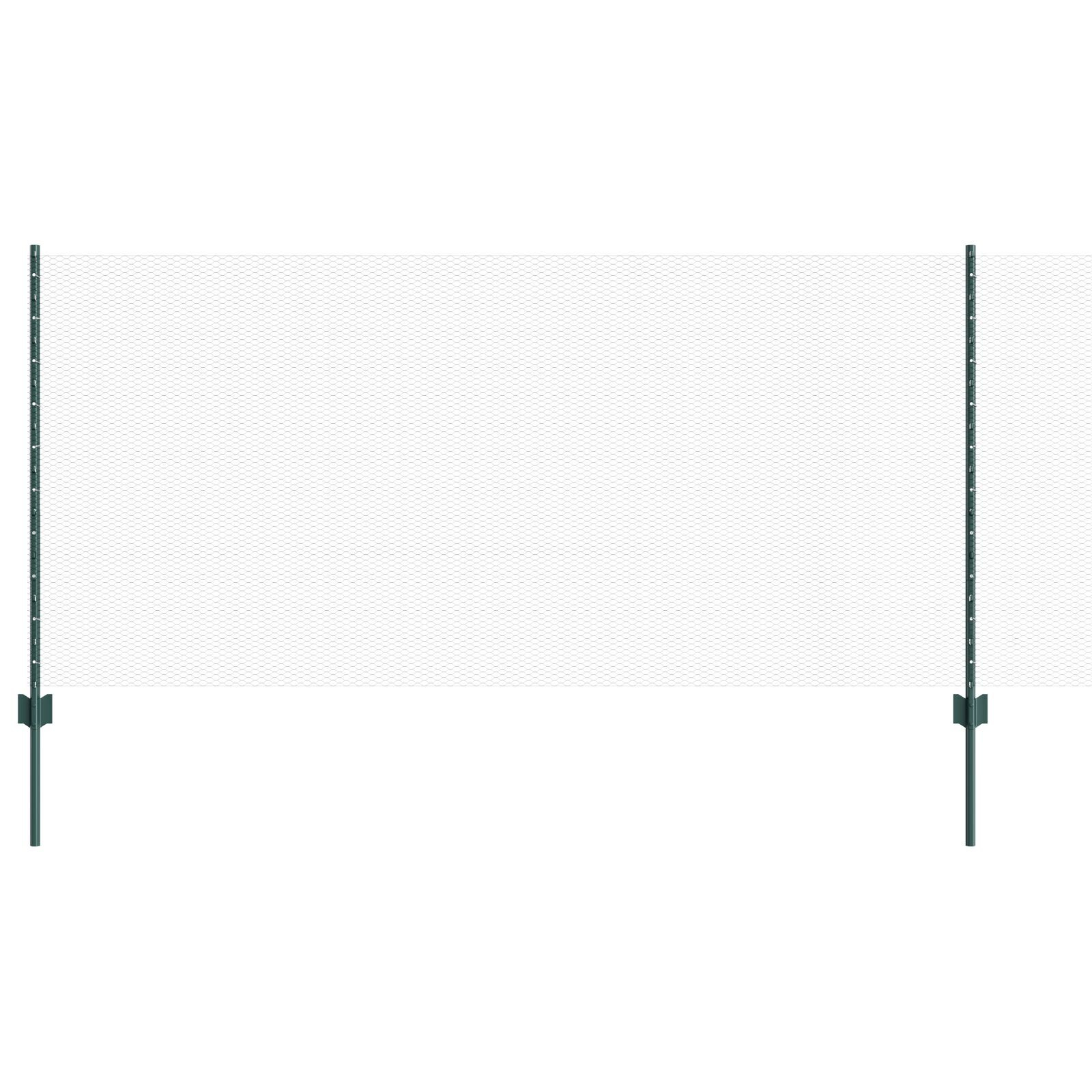 vidaXL Îngrădire cu stâlpi Verde 1 x 10 m Oțel vidaXL Îngrădire cu stâlpi Verde 1 x 10 m Oțel