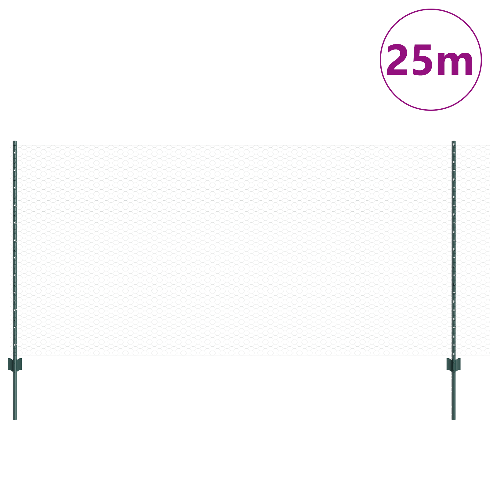 vidaXL Îngrădire cu stâlpi Verde 1.2 x 10 m Oțel vidaXL Îngrădire cu stâlpi Verde 1.2 x 10 m Oțel