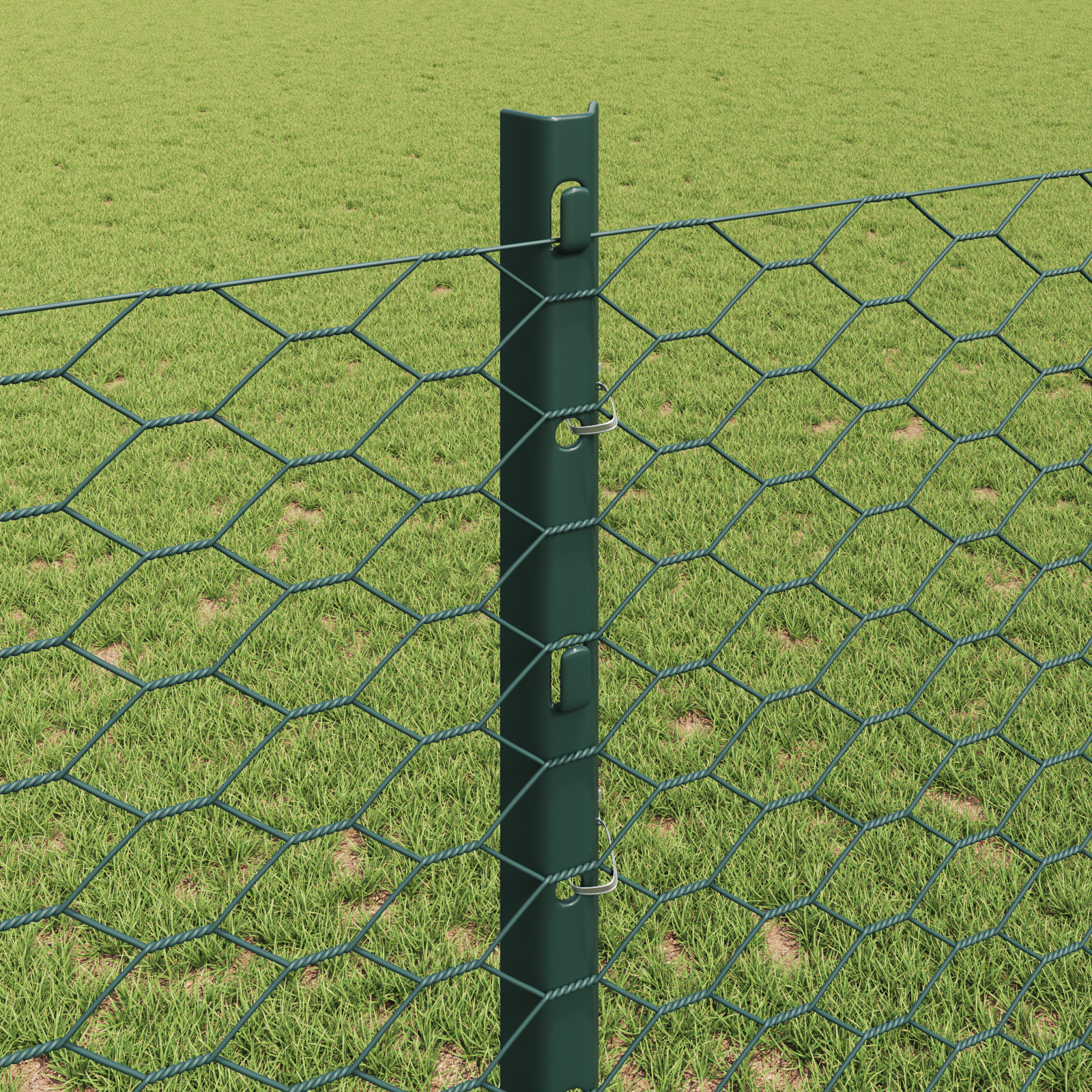 vidaXL Îngrădire cu stâlpi Verde 1.2 x 10 m Oțel vidaXL Îngrădire cu stâlpi Verde 1.2 x 10 m Oțel