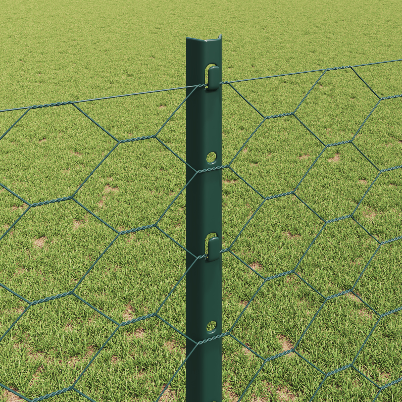 vidaXL Îngrădire cu stâlpi Verde 1.2 x 10 m Oțel vidaXL Îngrădire cu stâlpi Verde 1.2 x 10 m Oțel