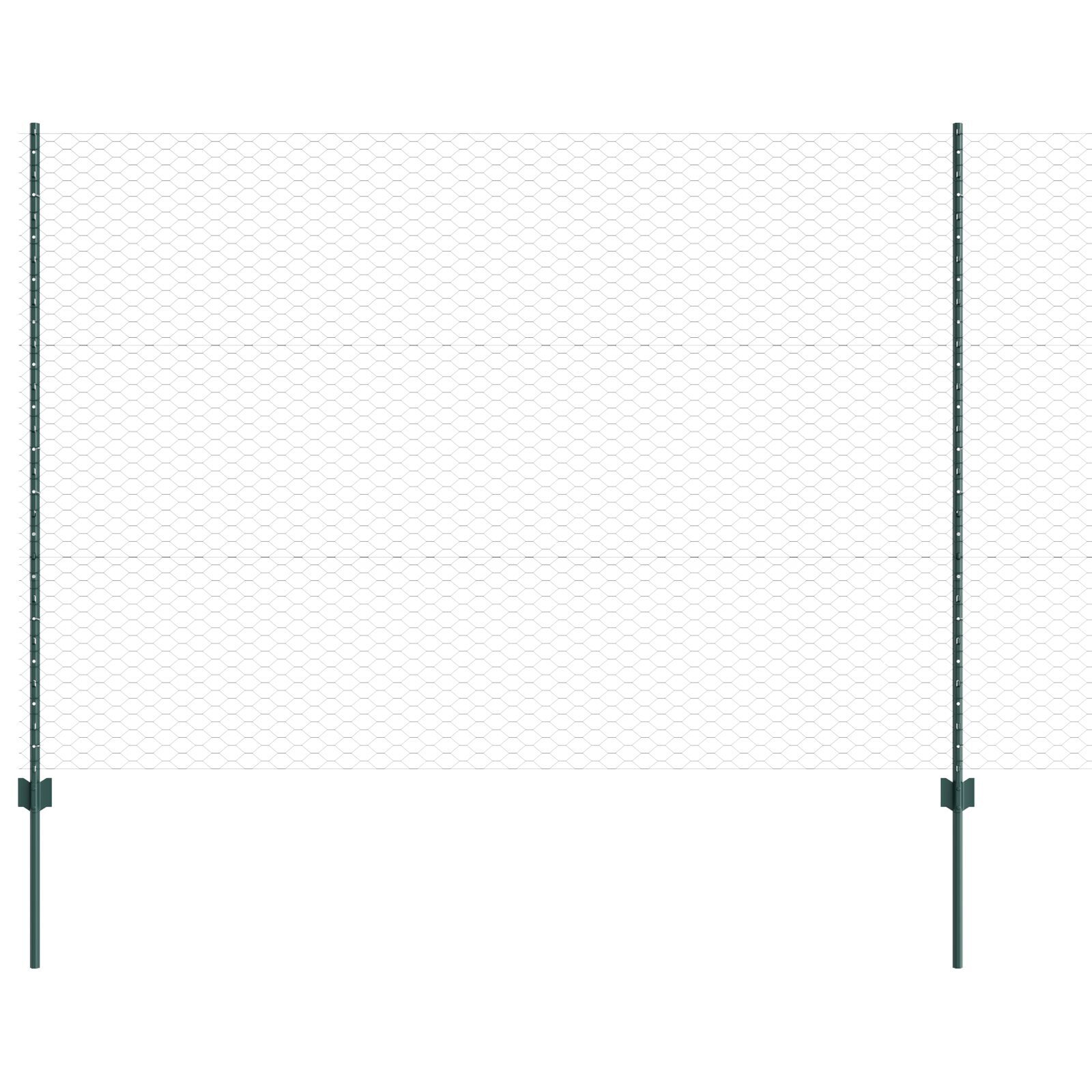 vidaXL Îngrădire cu stâlpi Verde 1.5 x 10 m Oțel vidaXL Îngrădire cu stâlpi Verde 1.5 x 10 m Oțel