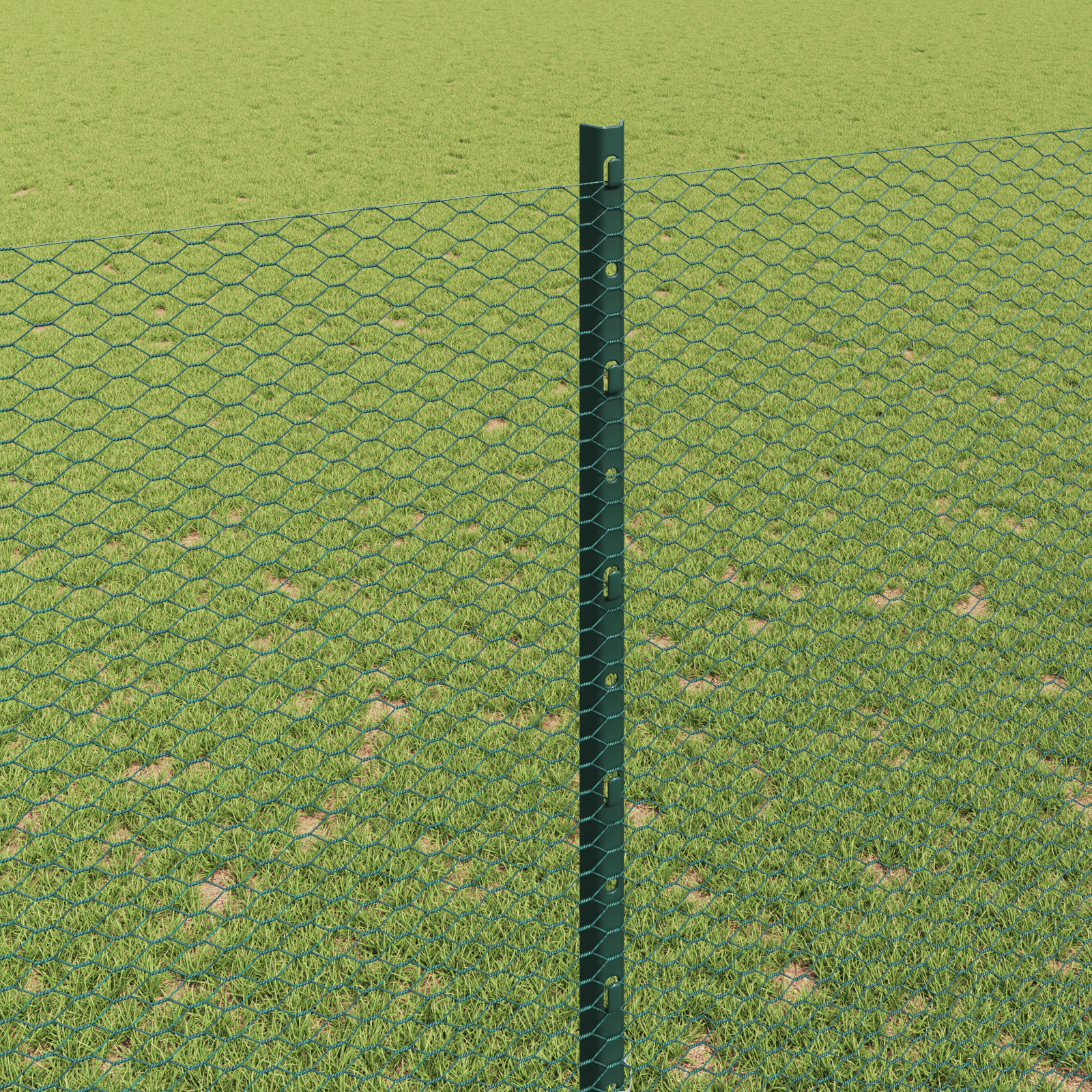 vidaXL Îngrădire cu stâlpi Verde 1.6 x 10 m Oțel vidaXL Îngrădire cu stâlpi Verde 1.6 x 10 m Oțel