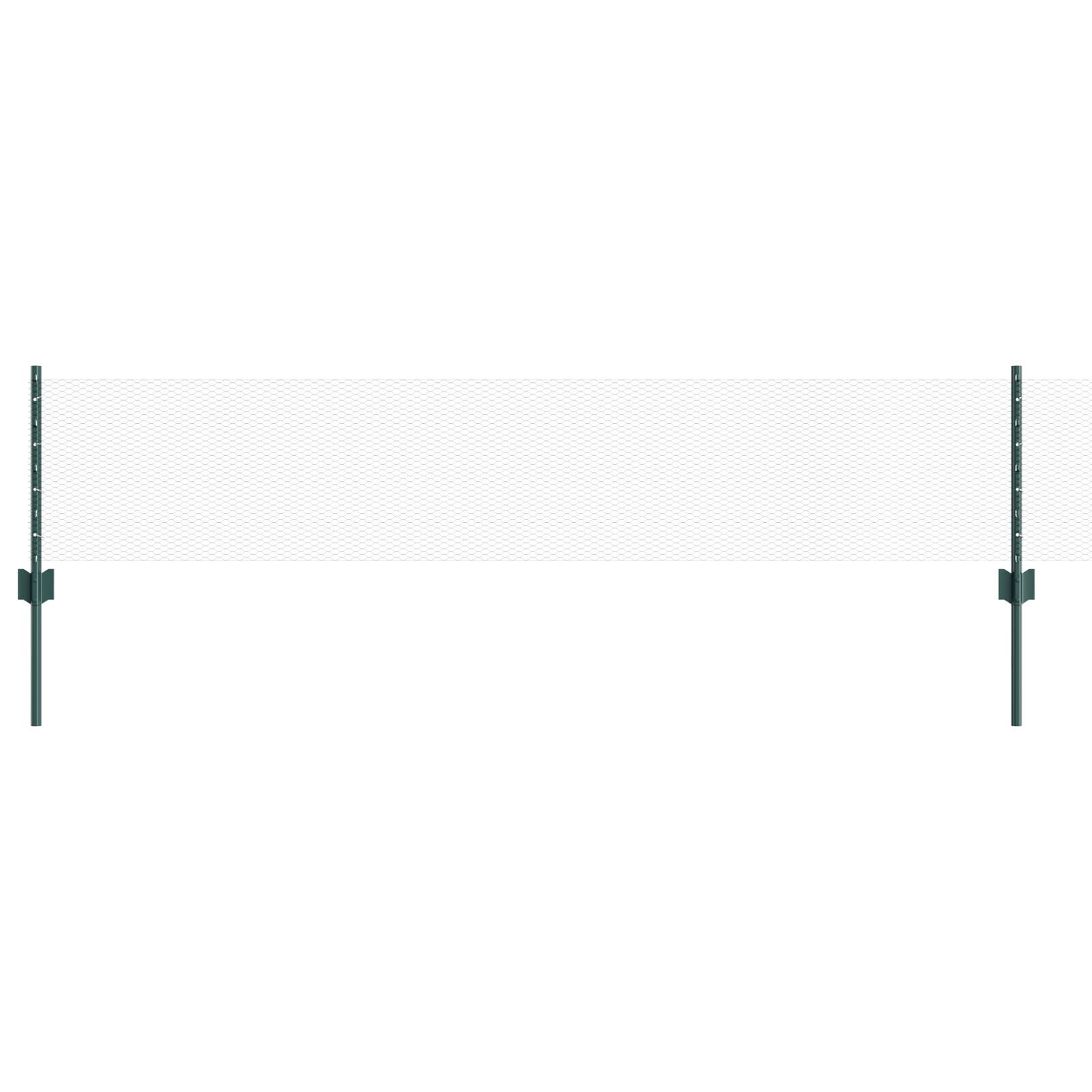 vidaXL Îngrădire cu stâlpi Verde 0.4 x 25 m Oțel vidaXL Îngrădire cu stâlpi Verde 0.4 x 25 m Oțel