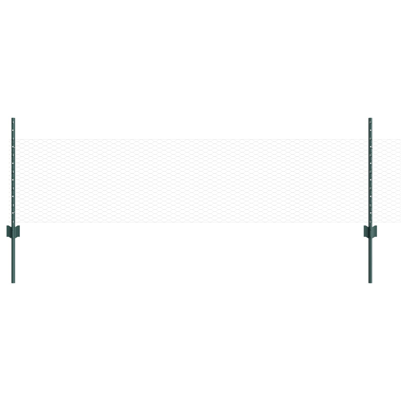 vidaXL Îngrădire cu stâlpi Verde 0.5 x 25 m Oțel vidaXL Îngrădire cu stâlpi Verde 0.5 x 25 m Oțel