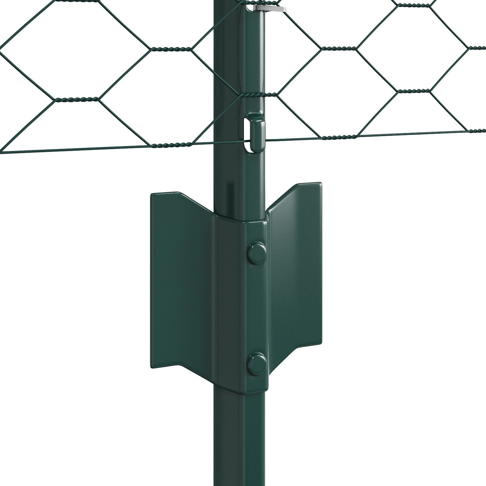 vidaXL Îngrădire cu stâlpi Verde 0.5 x 25 m Oțel