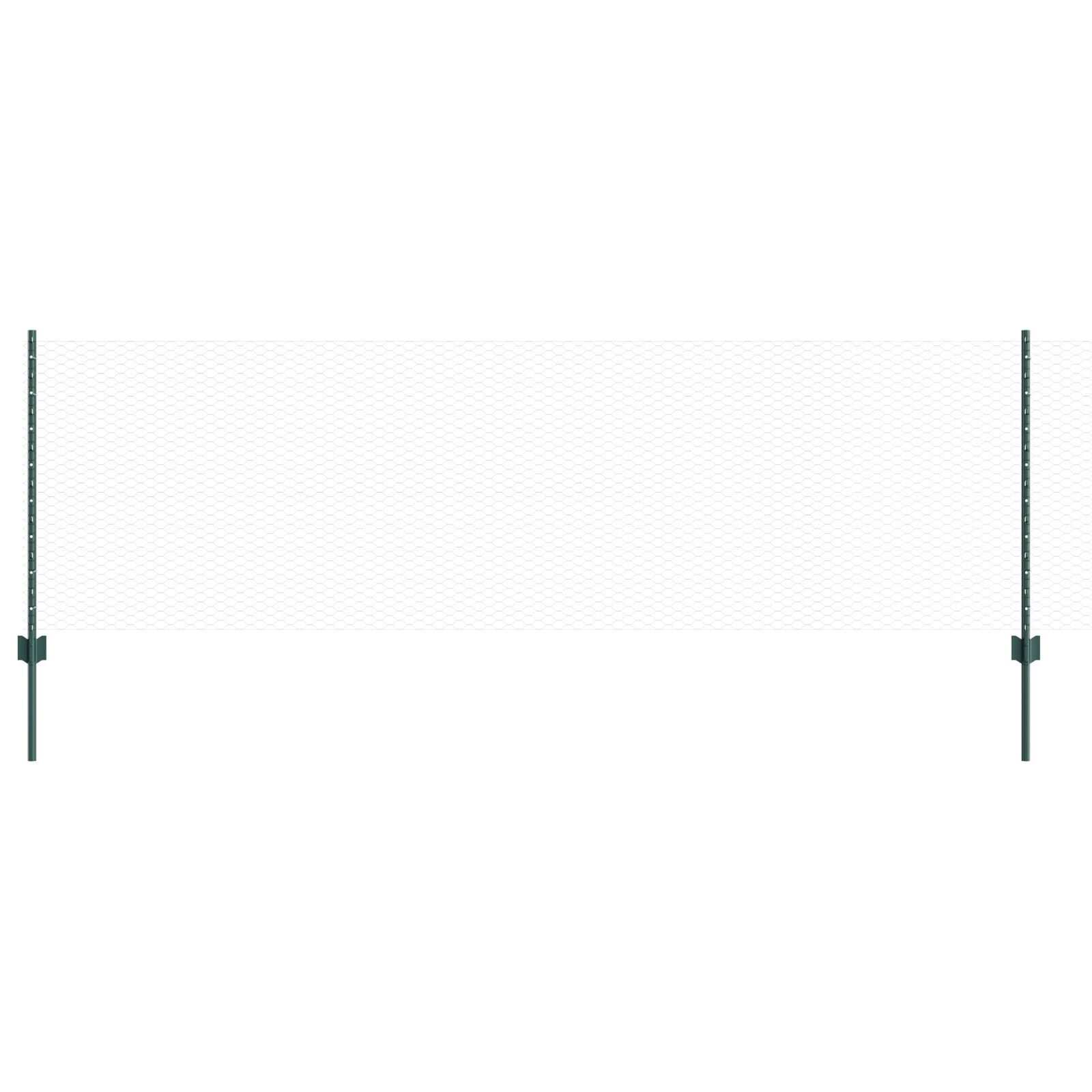 vidaXL Îngrădire cu stâlpi Verde 0.8 x 25 m Oțel vidaXL Îngrădire cu stâlpi Verde 0.8 x 25 m Oțel