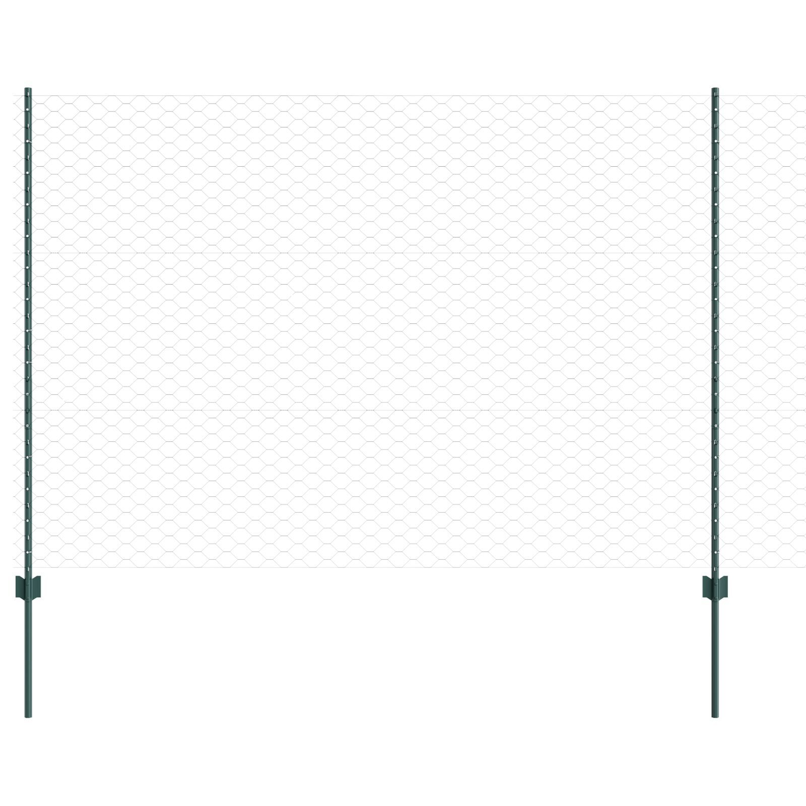 vidaXL Set Împrejmuire Grădină Set de 2 Verde Metal 25 x 1,5 m