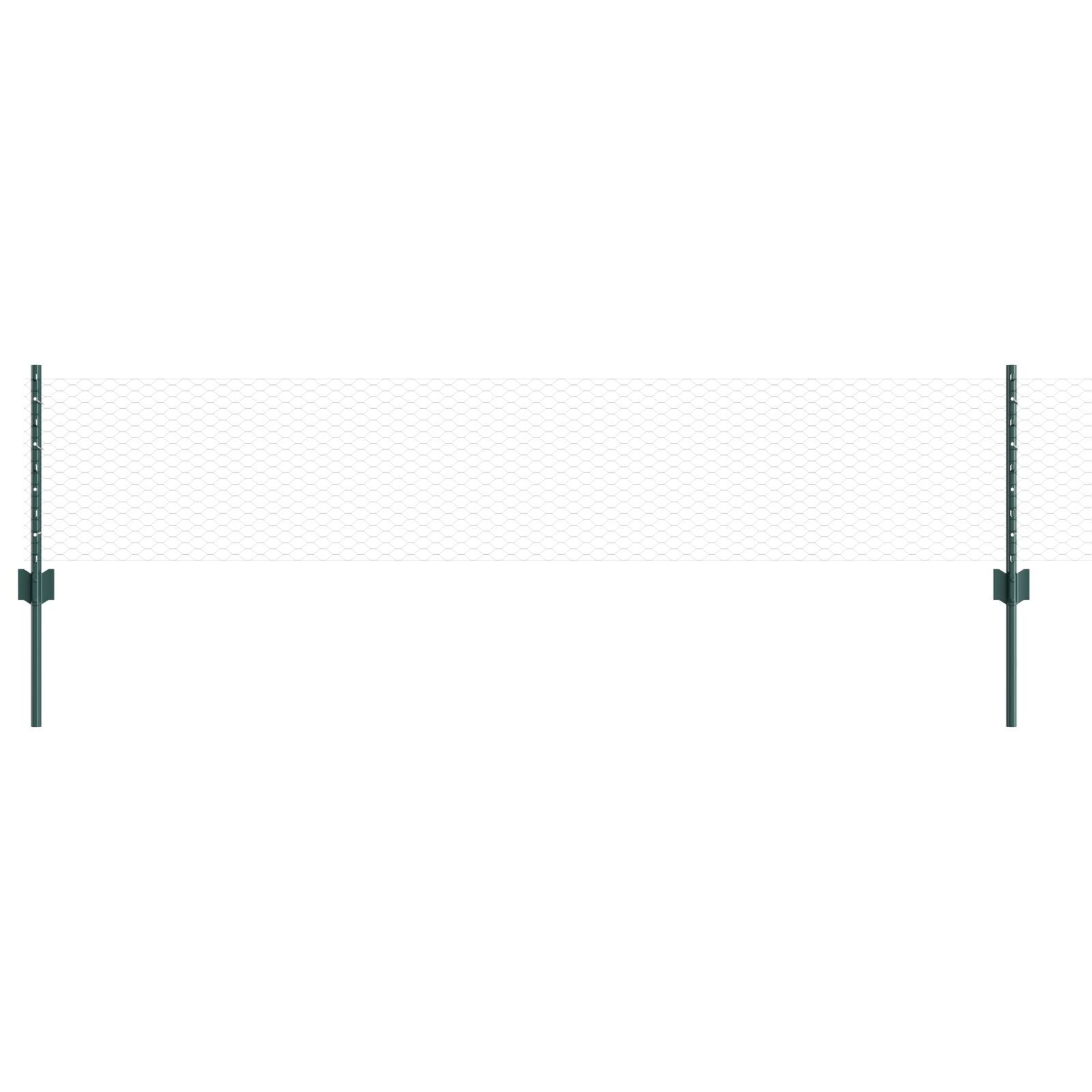 vidaXL Îngrădire cu stâlpi Verde 0.4 x 50 m Oțel vidaXL Îngrădire cu stâlpi Verde 0.4 x 50 m Oțel