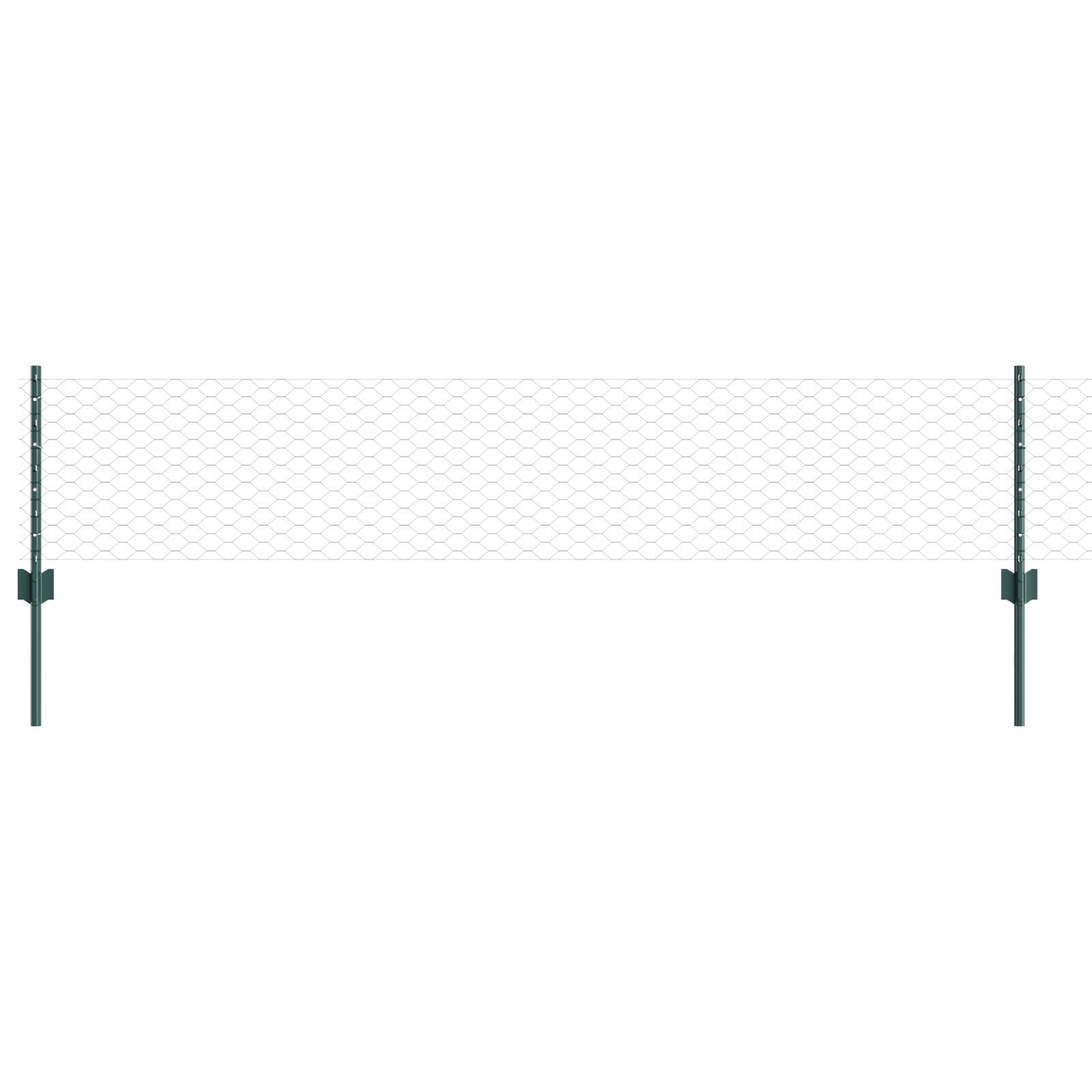 vidaXL Îngrădire cu stâlpi Verde 0.4 x 50 m Oțel vidaXL Îngrădire cu stâlpi Verde 0.4 x 50 m Oțel