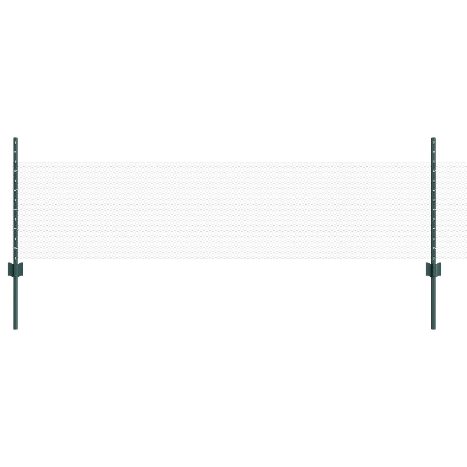 vidaXL Îngrădire cu stâlpi Verde 0.5 x 50 m Oțel vidaXL Îngrădire cu stâlpi Verde 0.5 x 50 m Oțel