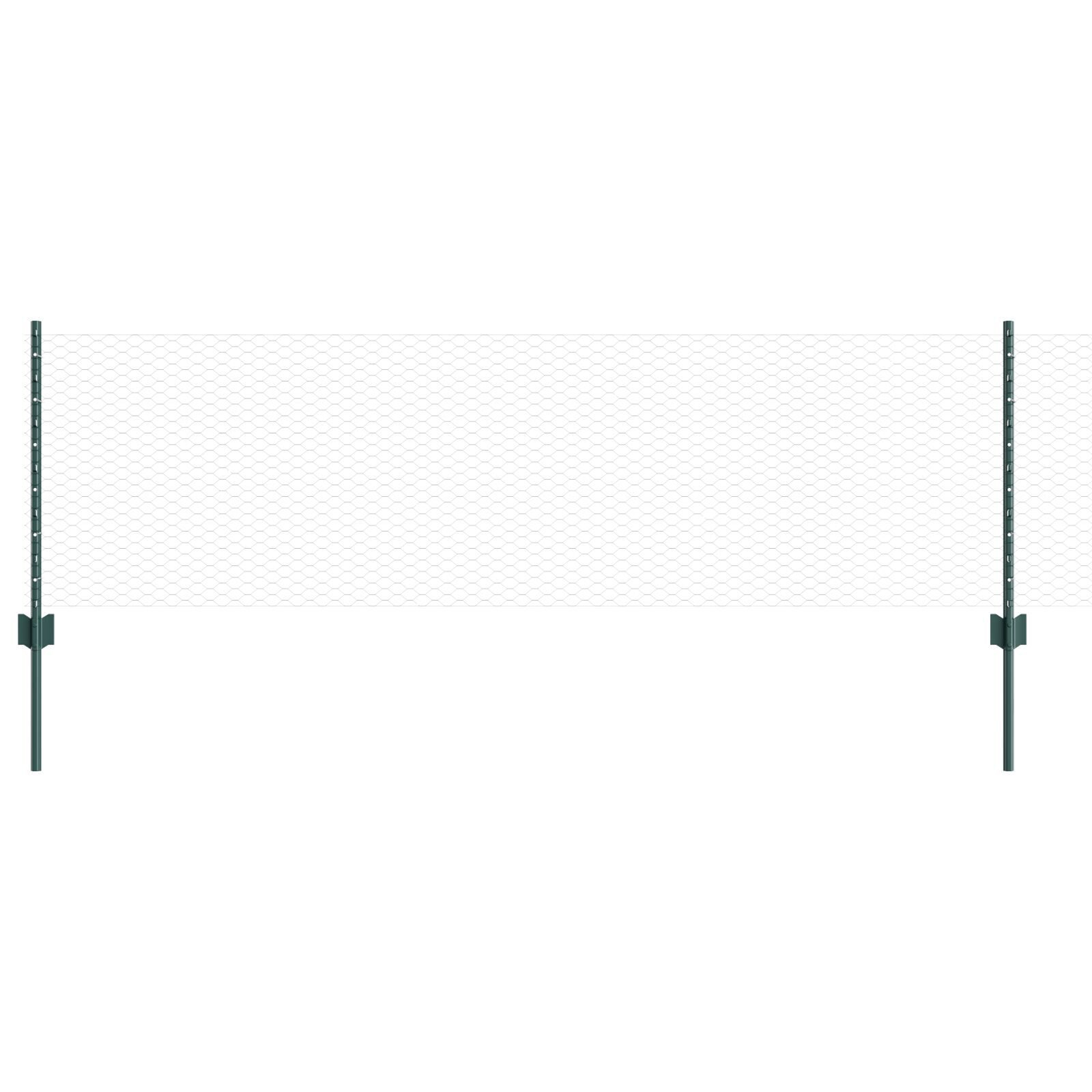 vidaXL Îngrădire cu stâlpi Verde 0.6 x 50 m Oțel vidaXL Îngrădire cu stâlpi Verde 0.6 x 50 m Oțel