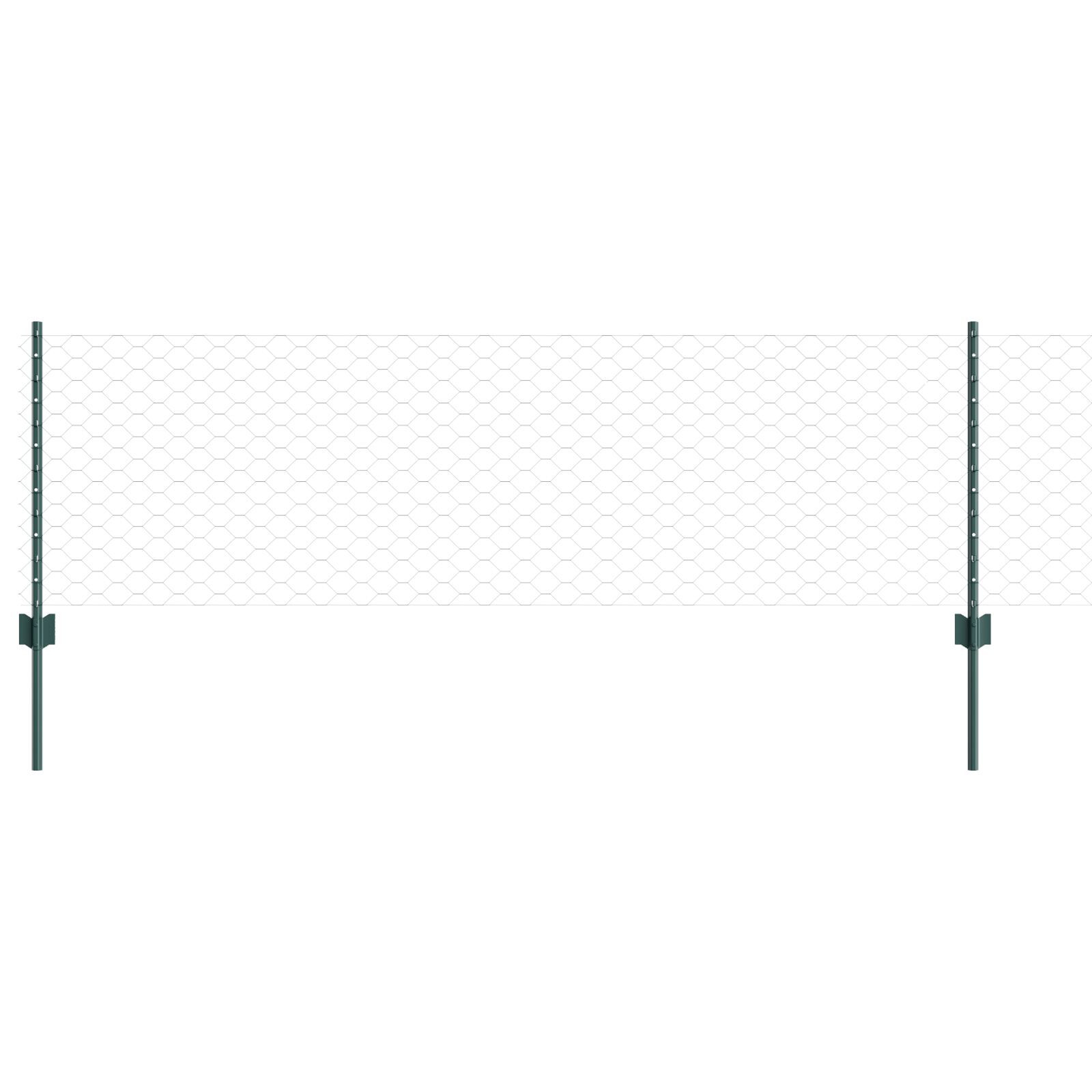 vidaXL Îngrădire cu stâlpi Verde 0.6 x 50 m Oțel vidaXL Îngrădire cu stâlpi Verde 0.6 x 50 m Oțel