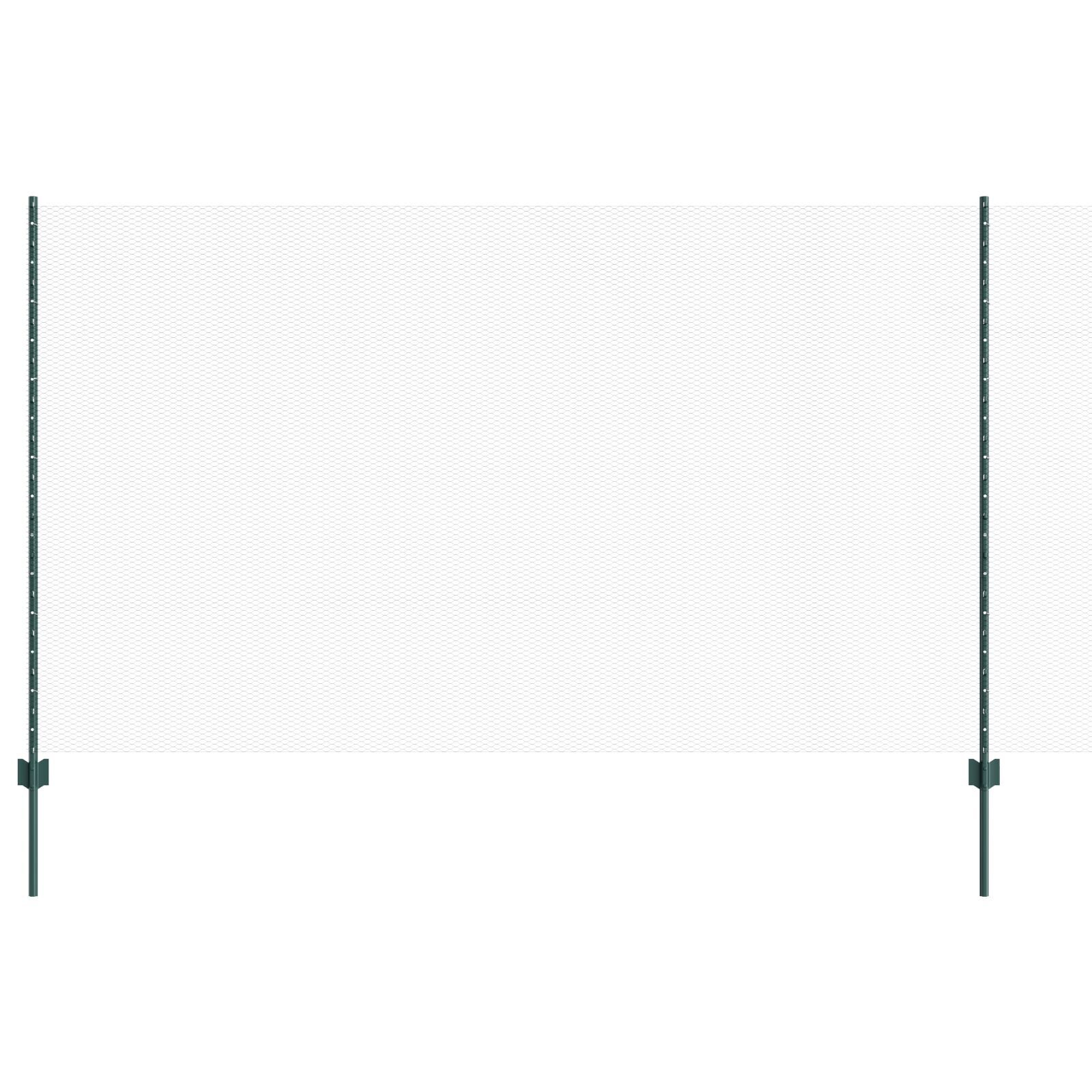 vidaXL Îngrădire cu stâlpi Verde 1.4 x 50 m Oțel vidaXL Îngrădire cu stâlpi Verde 1.4 x 50 m Oțel